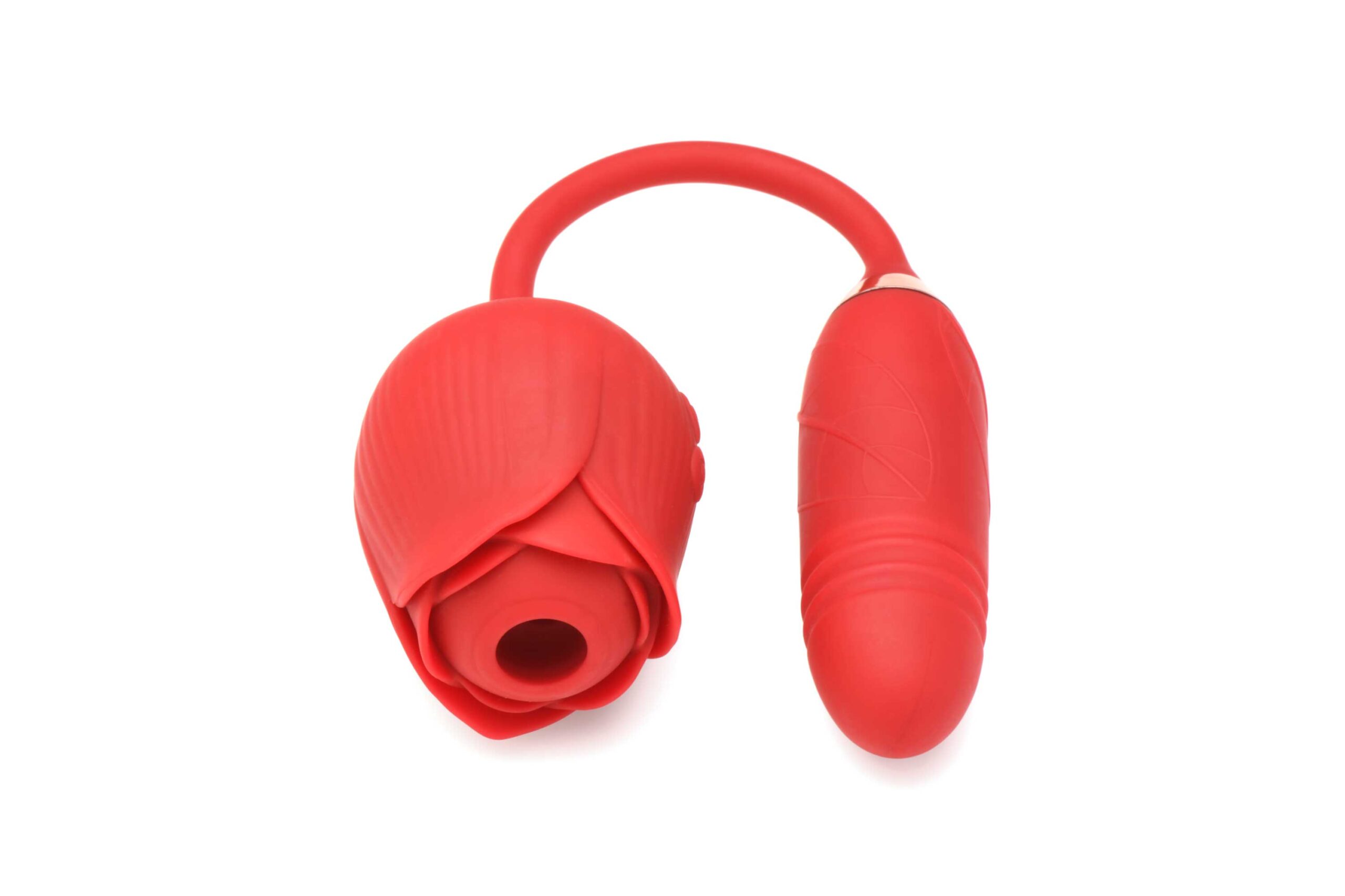 Bloomgasm Romping Rose Suction and Thrusting Vibrator - Red - Image 5