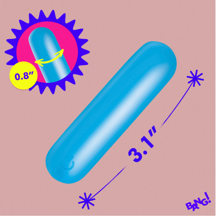 Flexible Silicone Bullet - Blue - Image 2