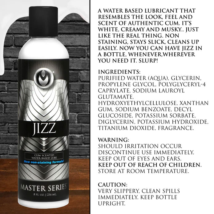Jizz Cum Scented Water Based Lubricant 8.5 Oz - Image 2