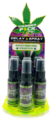 Thunder F*Ck Male Climax Control Spray Six Bottle - Display