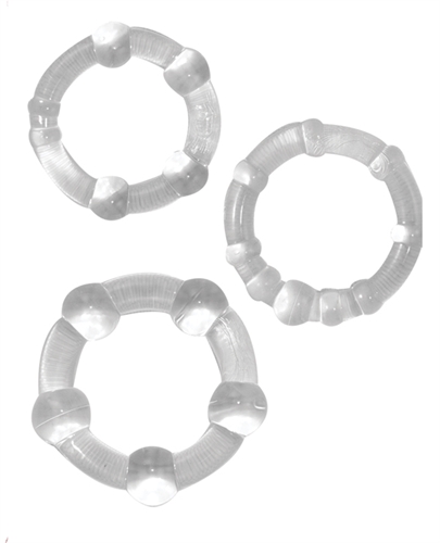 Ram Beaded Cockrings - Clear - Image 2