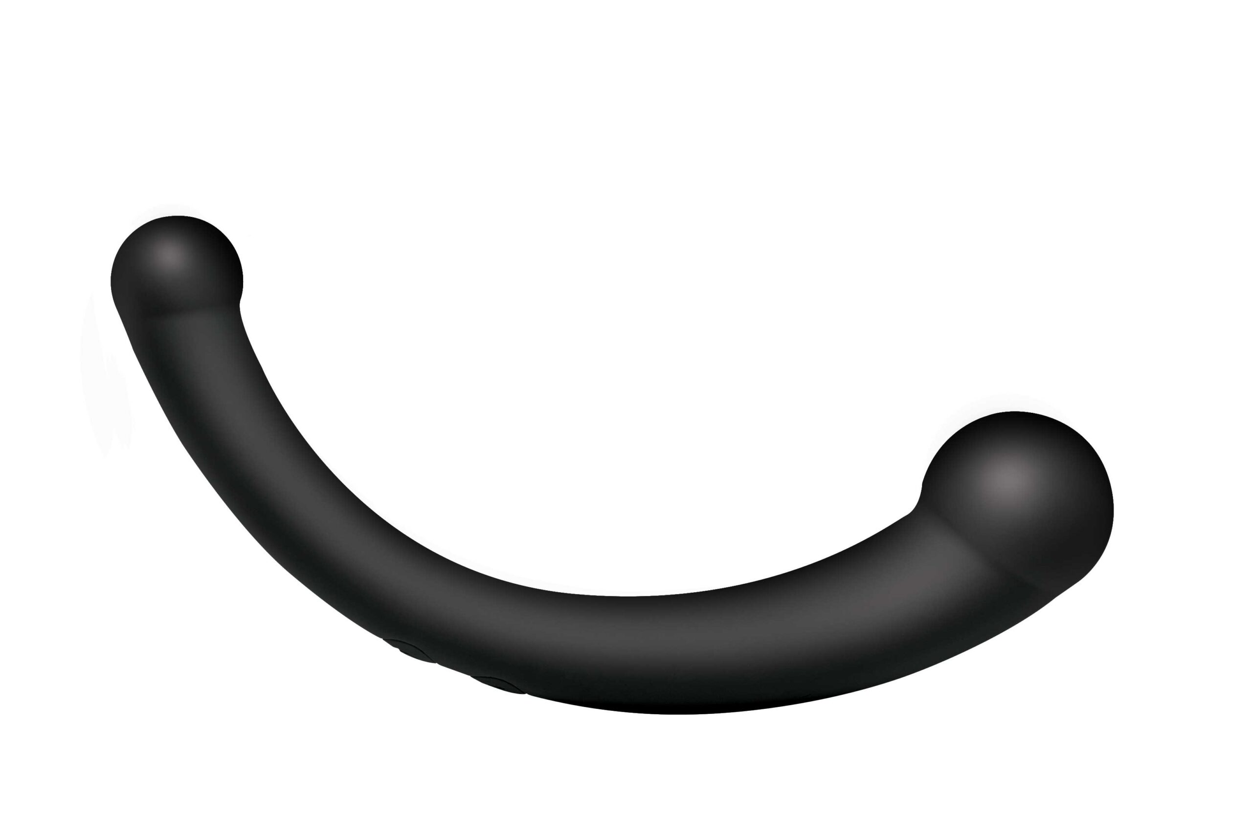 10x Vibra-Crescent Silicone Dual Ended Dildo - Black - Image 4