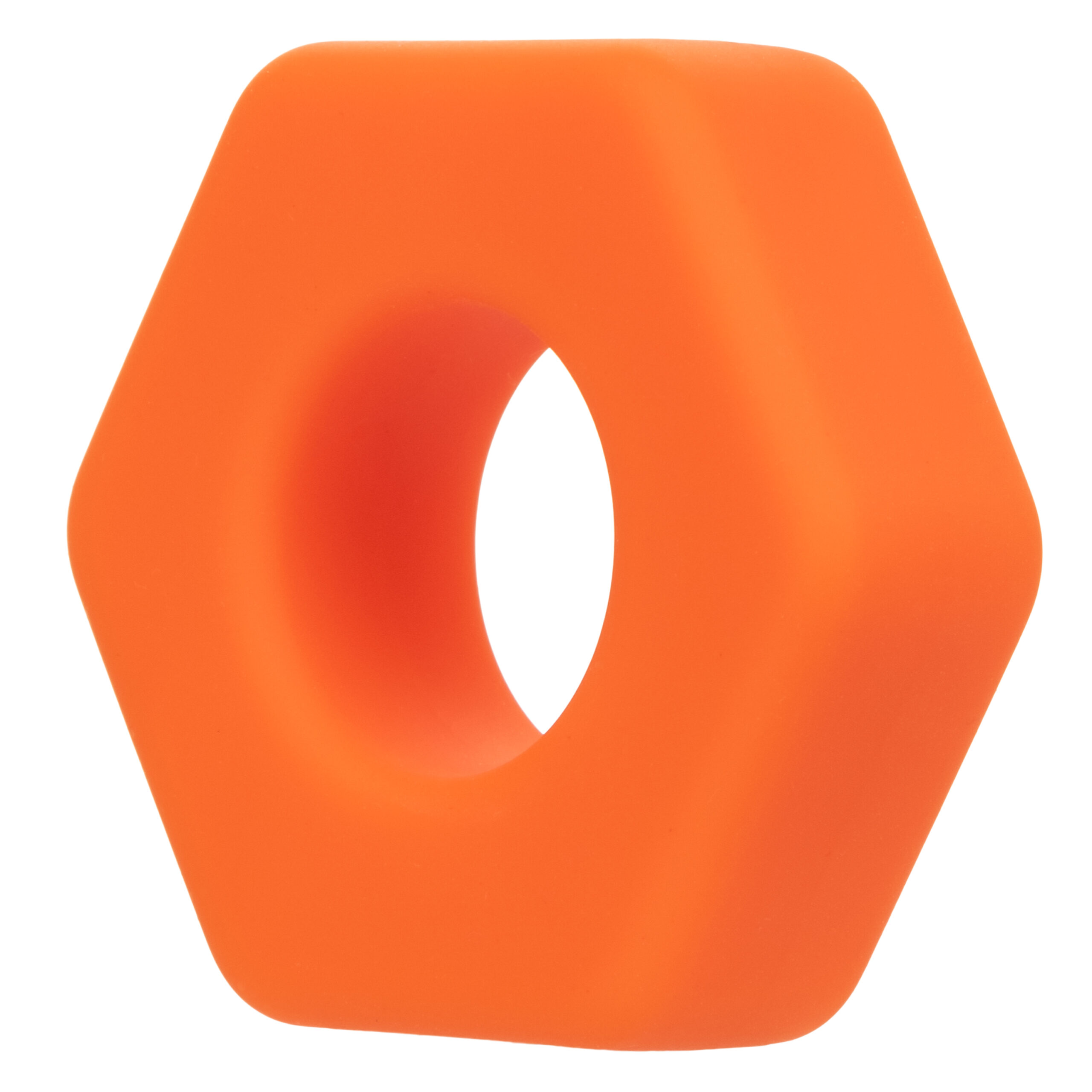 Alpha Liquid Silicone Prolong Sexagon Ring - Orange - Image 2