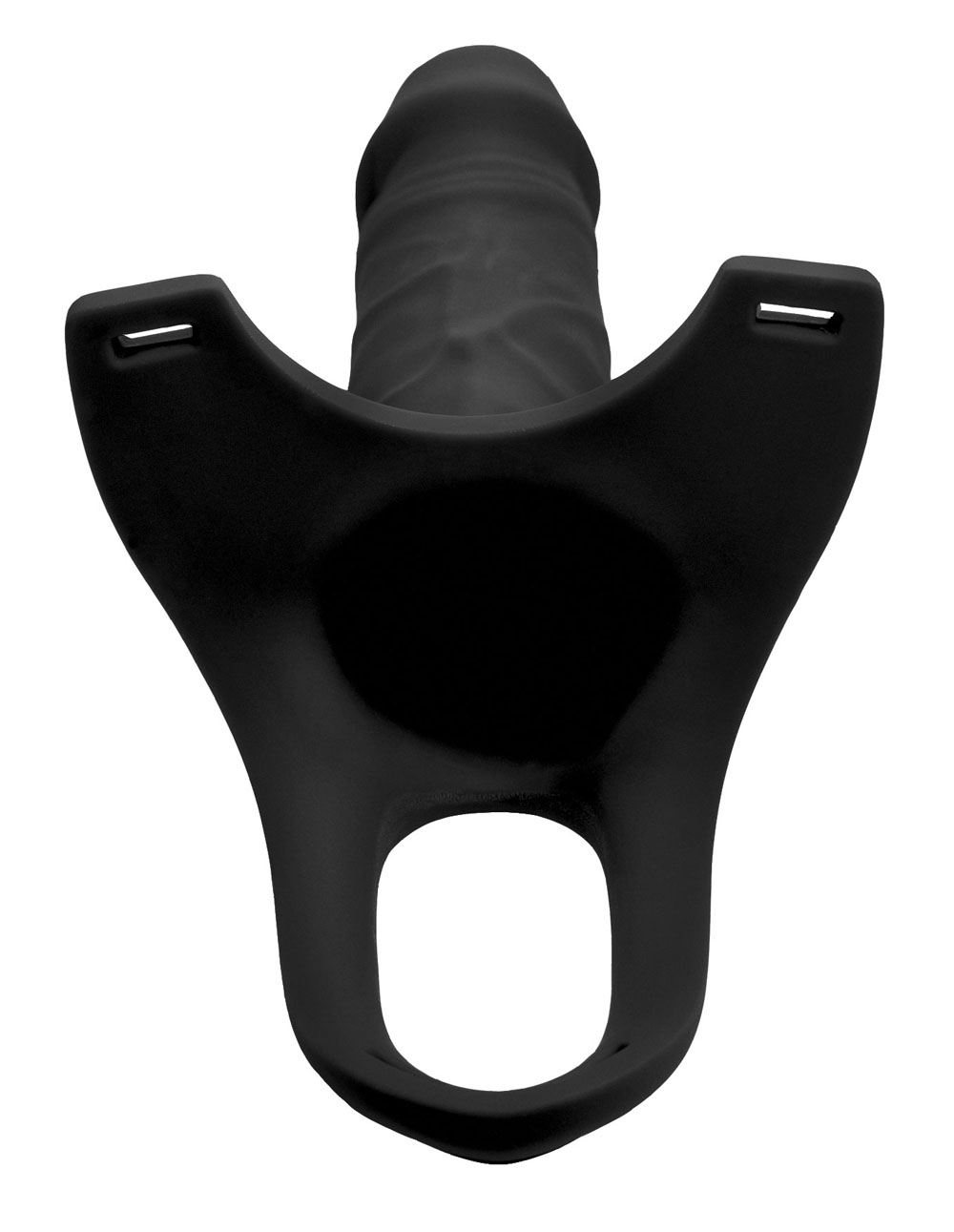 Hollow Silicone Dildo Strap-on - Black - Image 2