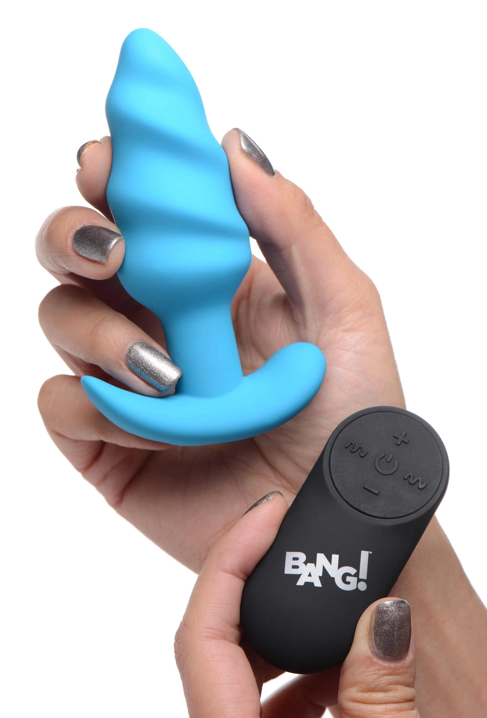 21x Silicone Swirl Plug With Remote - Blue - Image 3