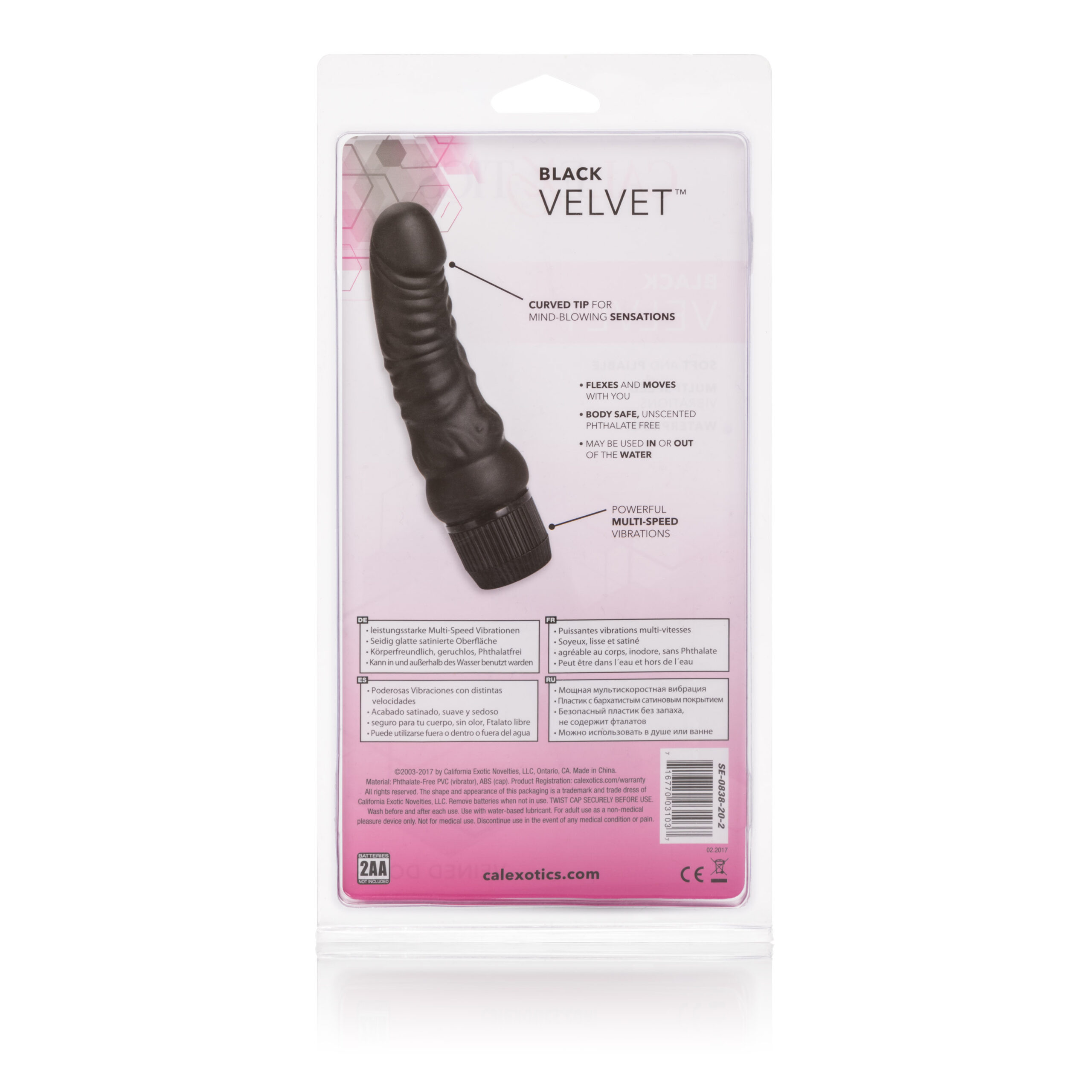 Black Velvet 6.25 Inches Veined Dong - Image 3