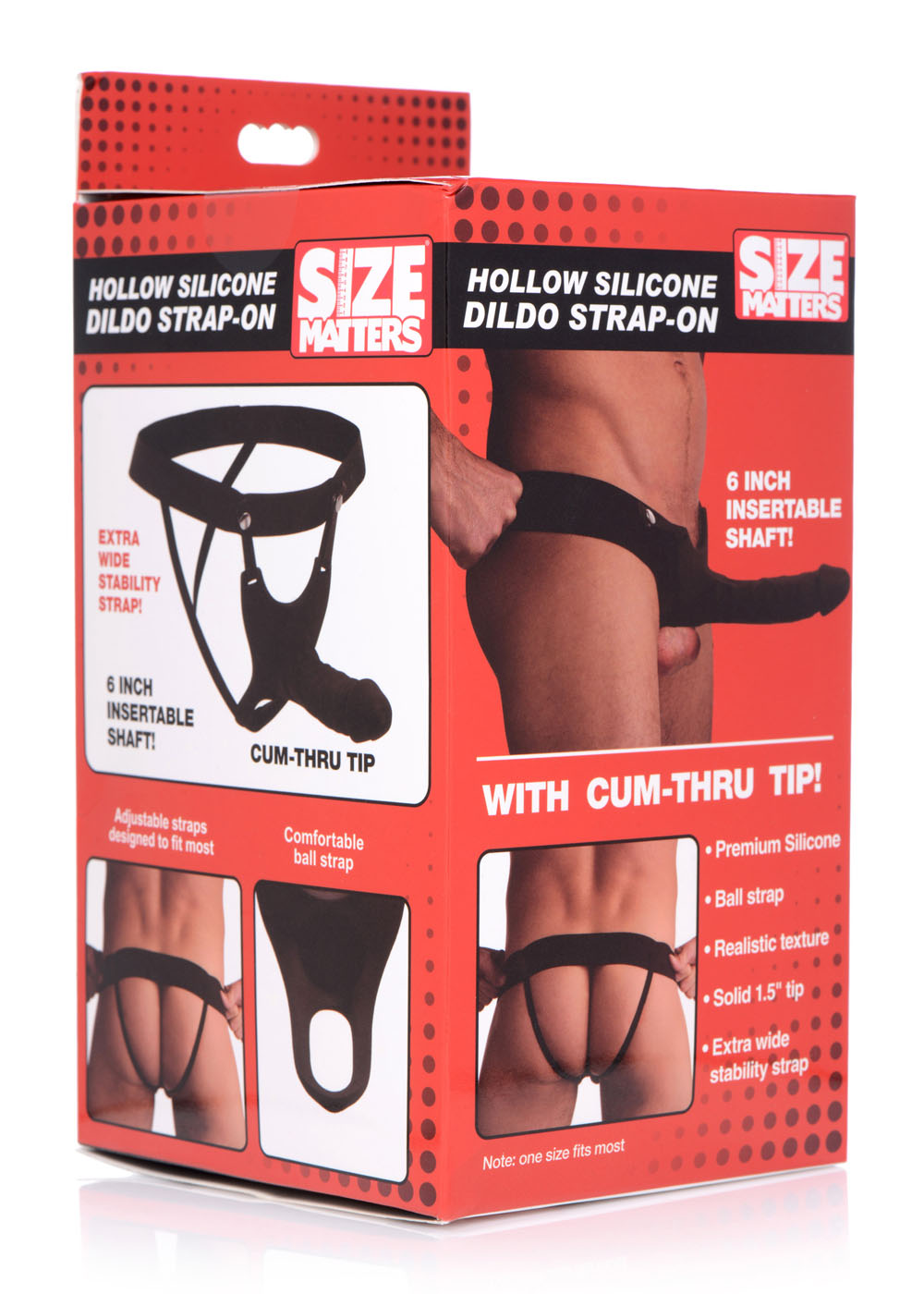 Hollow Silicone Dildo Strap-on - Black - Image 4