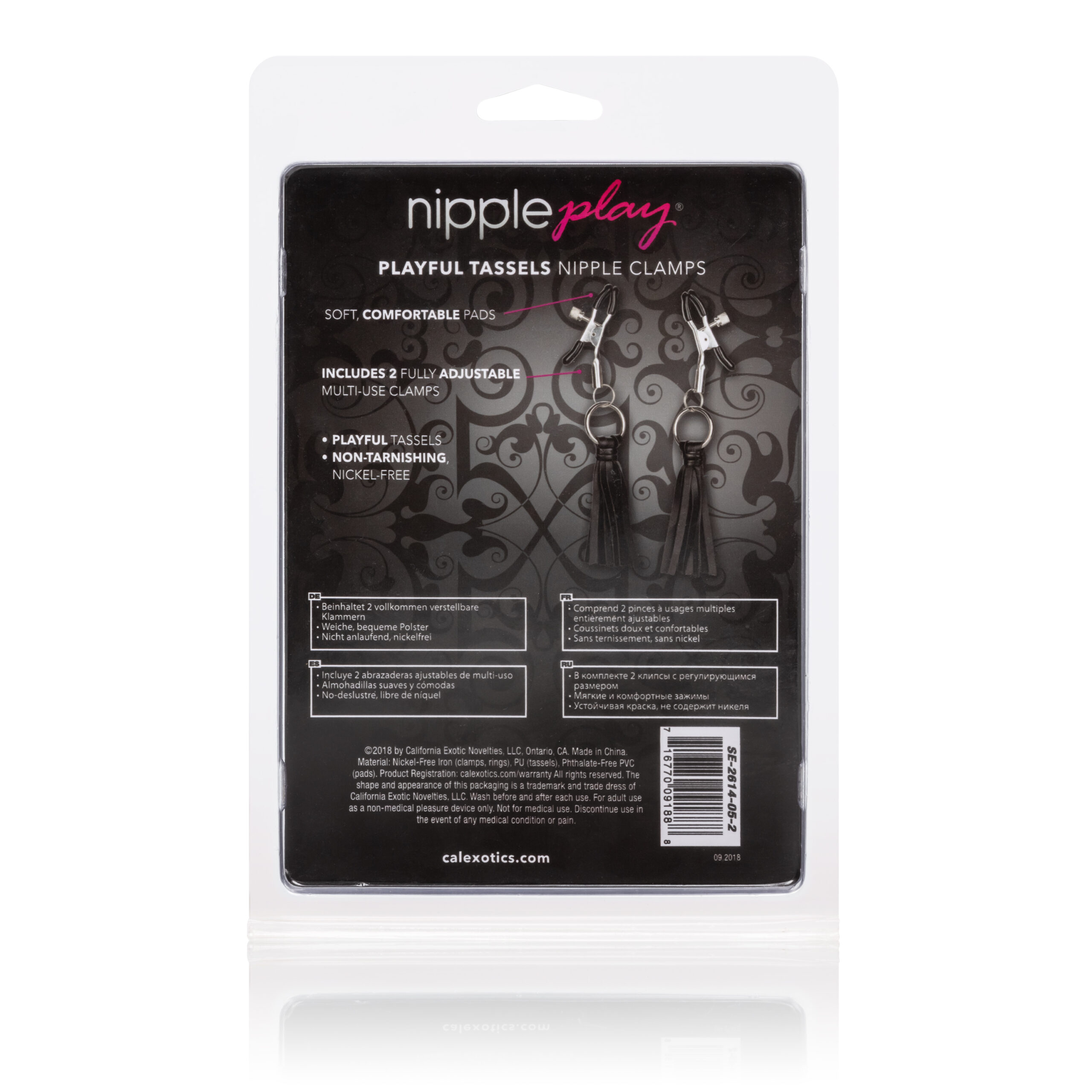 Nipple Play Playful Tassels Nipple Clamps - Black - Image 2