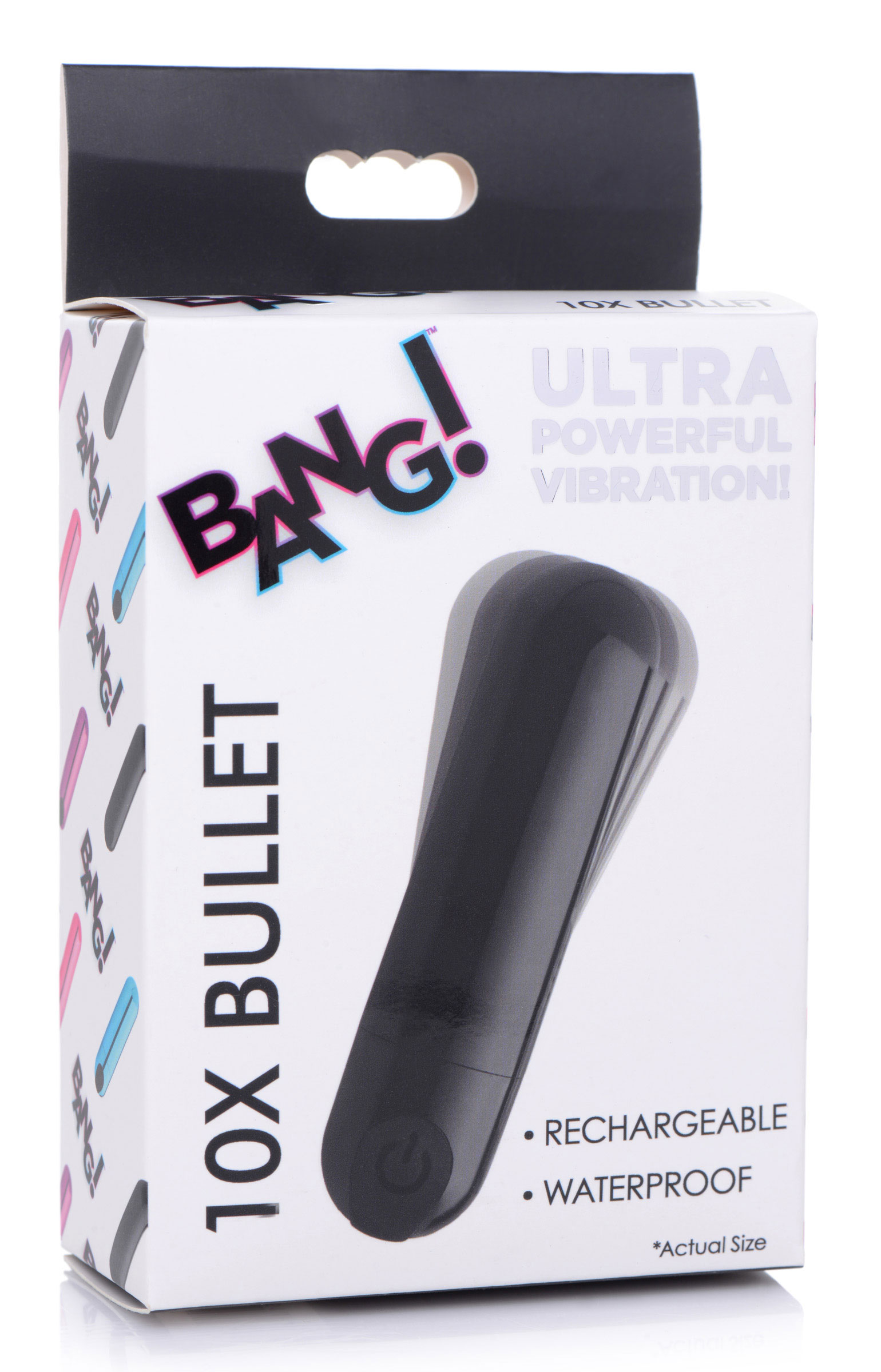 10x Rechargeable Vibrating Metallic Bullet - Black - Image 5
