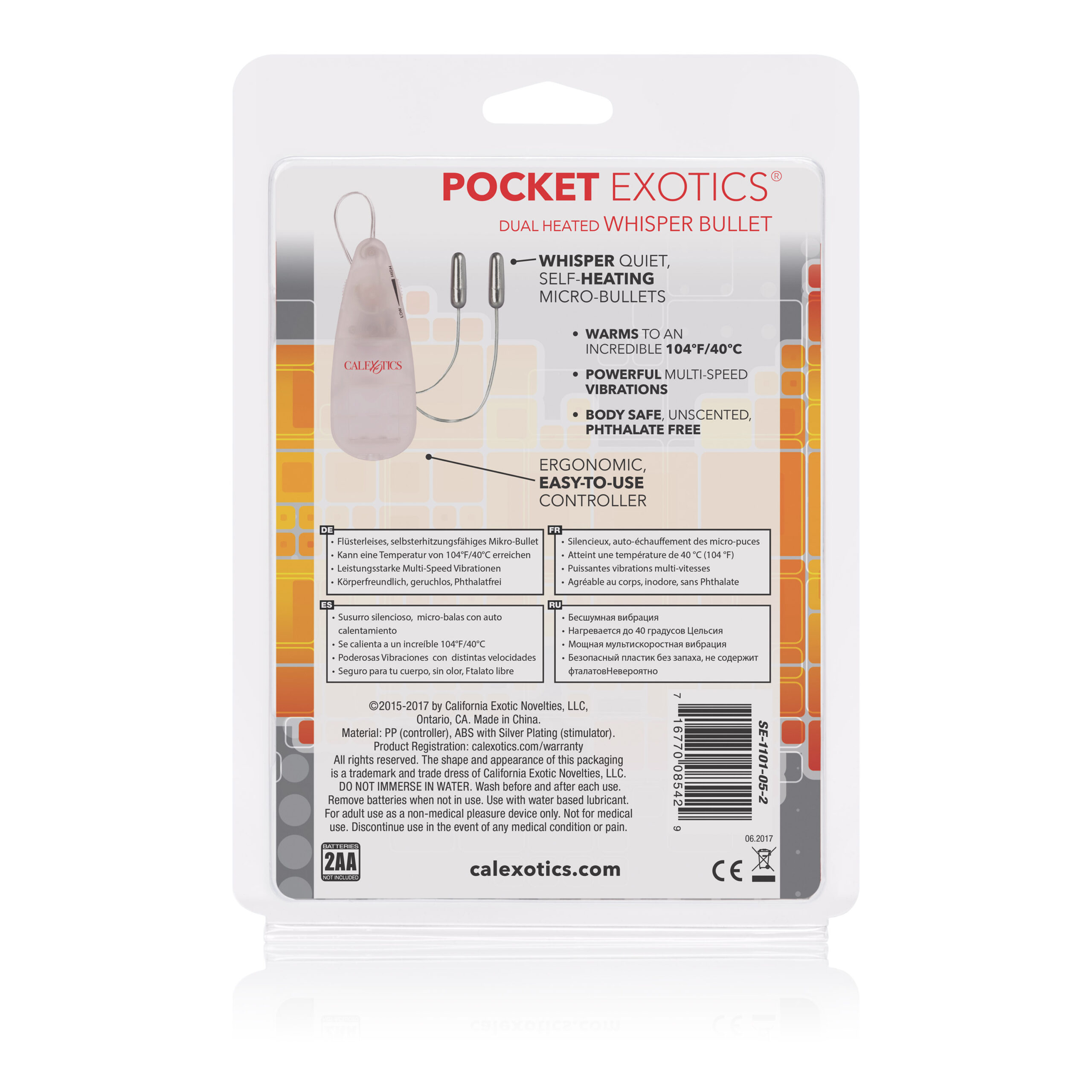 Pocket Exotics Dual Heated Whisper Bullets - Clear - Image 2