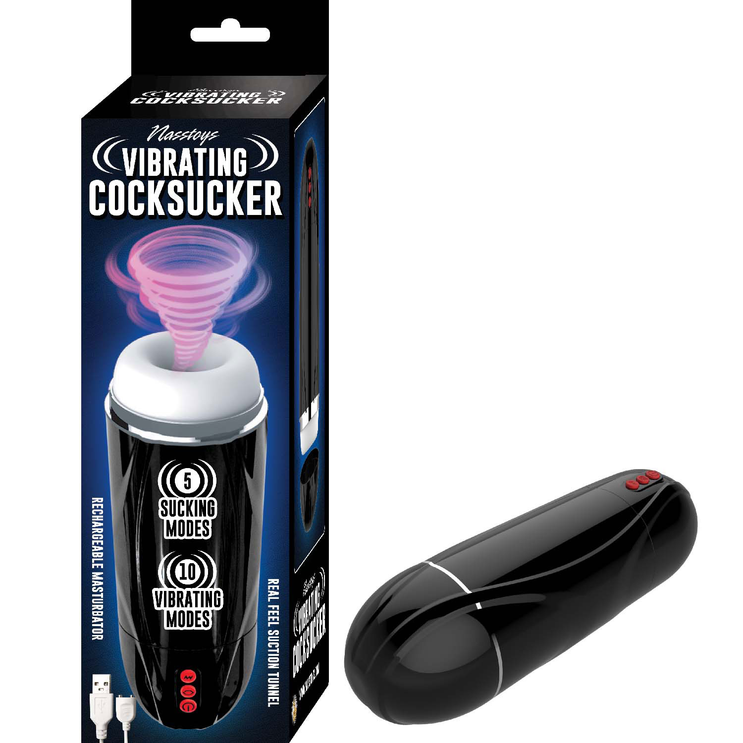 Vibrating Cocksucker - Black - Image 2