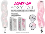 Foxy Tail - Light Up Faux Fur Butt Plug - White Plug - White