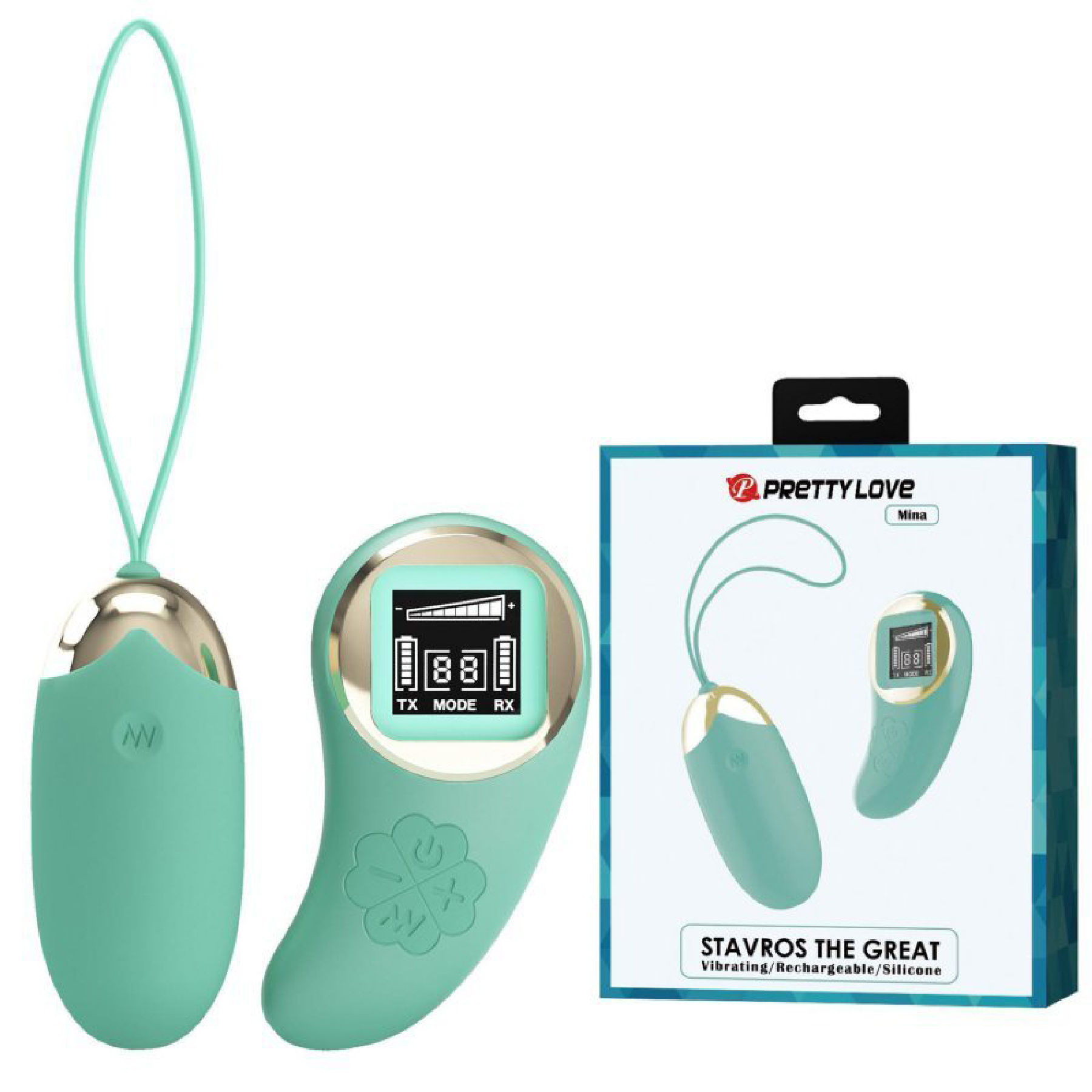 Mina Vibrating Remote Control Egg - Turquoise - Image 4