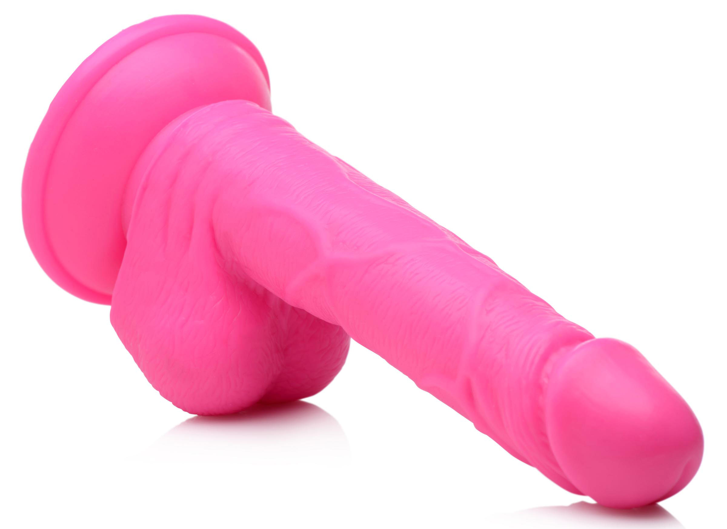 Pop Pecker 6.5 Inch Dildo With Balls - Pink - Image 3