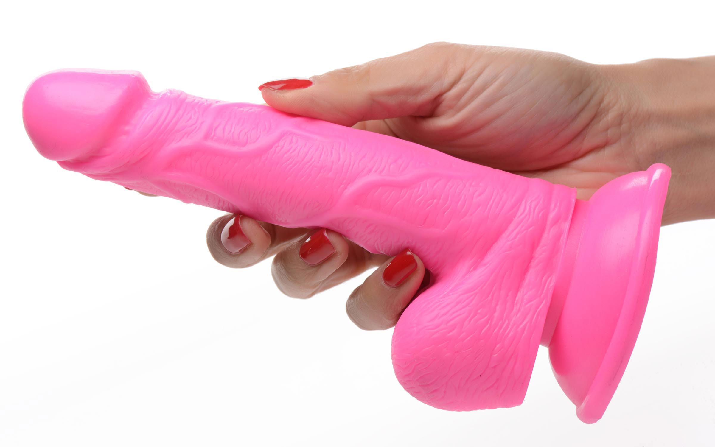 Pop Pecker 6.5 Inch Dildo With Balls - Pink - Image 2