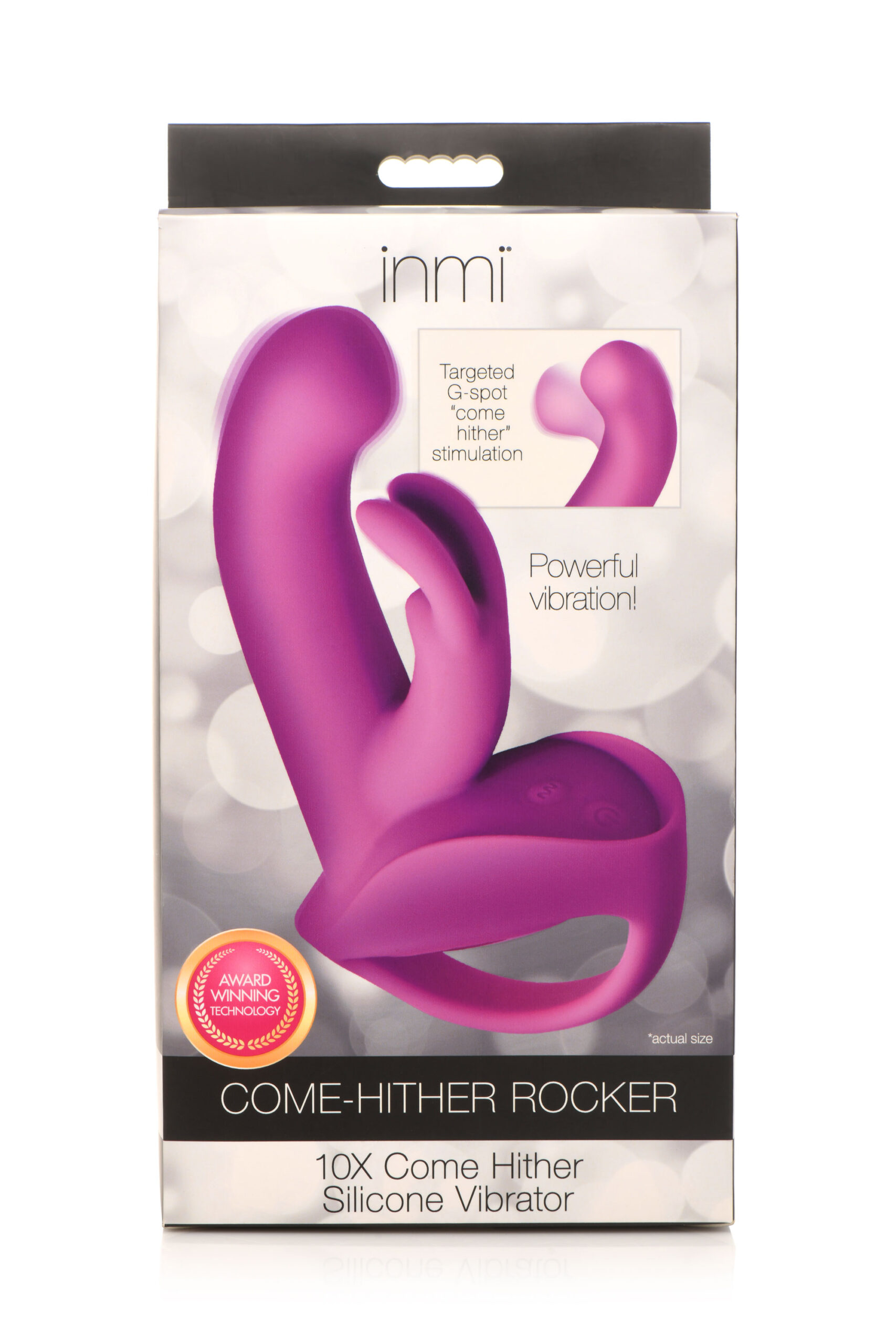 10x Come Hither Rocket Silicone Vibrator - Purple - Image 3