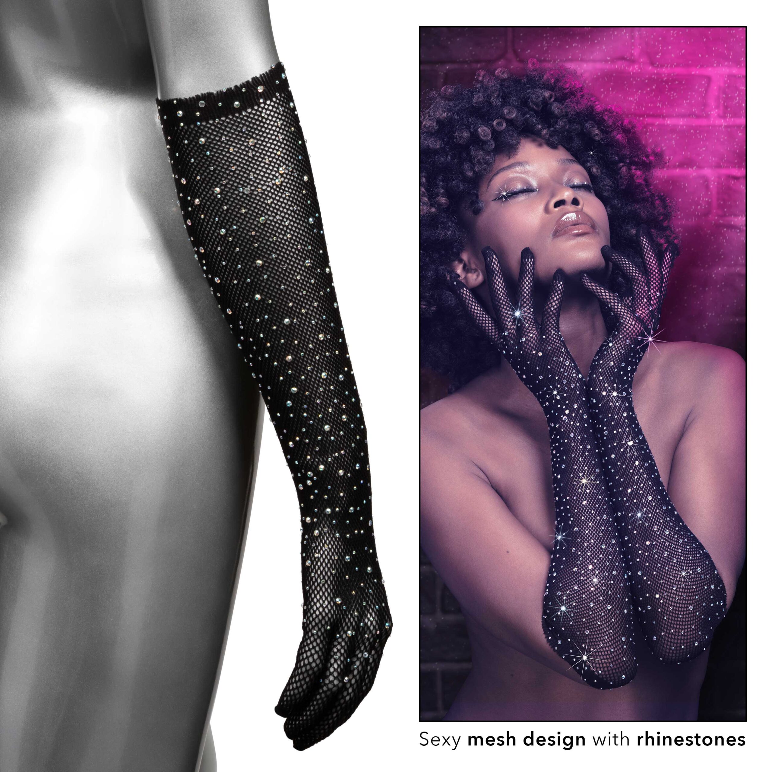 Radiance Full Length Gloves - Black - Image 5