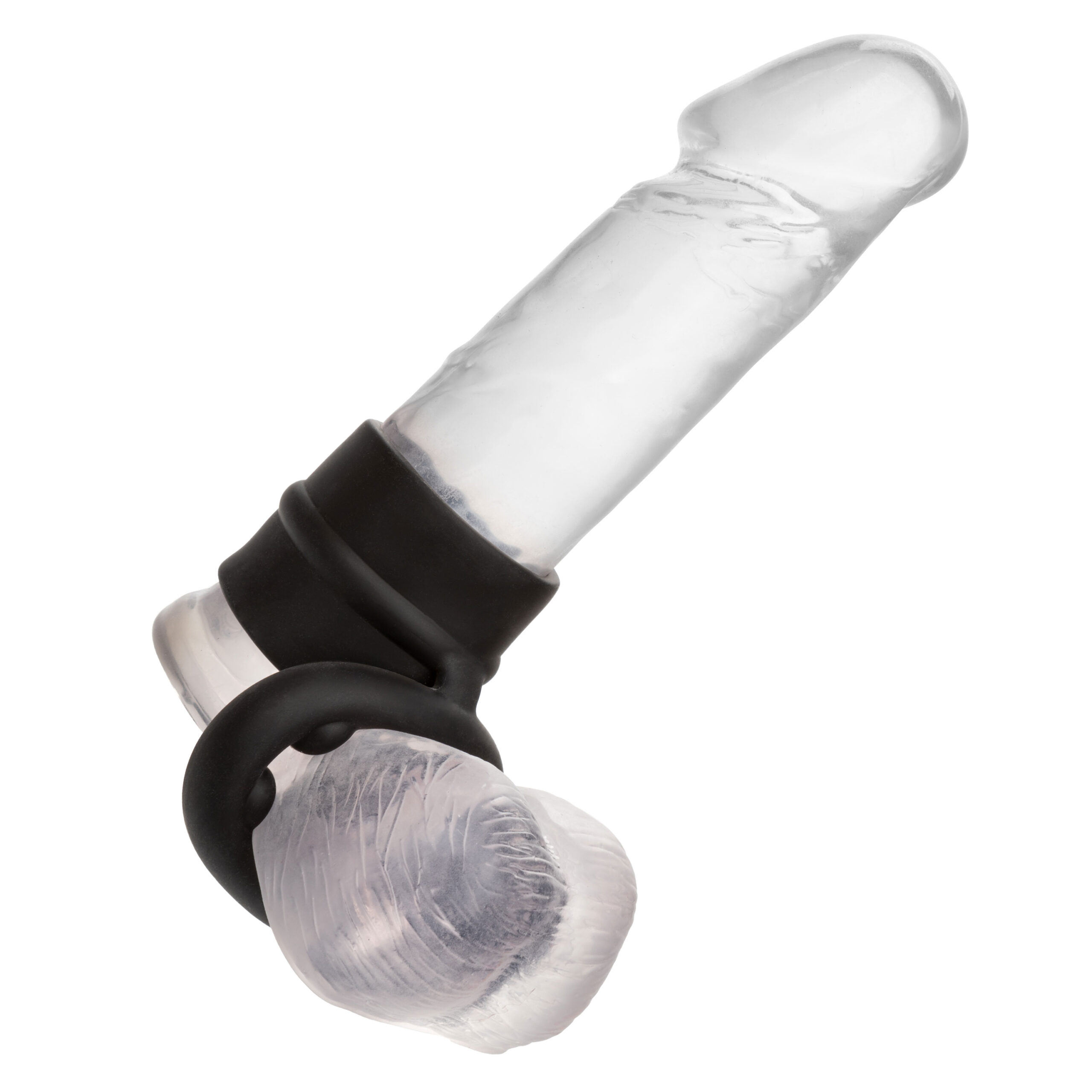 Alpha Liquid Silicone Dual Support Magnum Ring - Black - Image 5