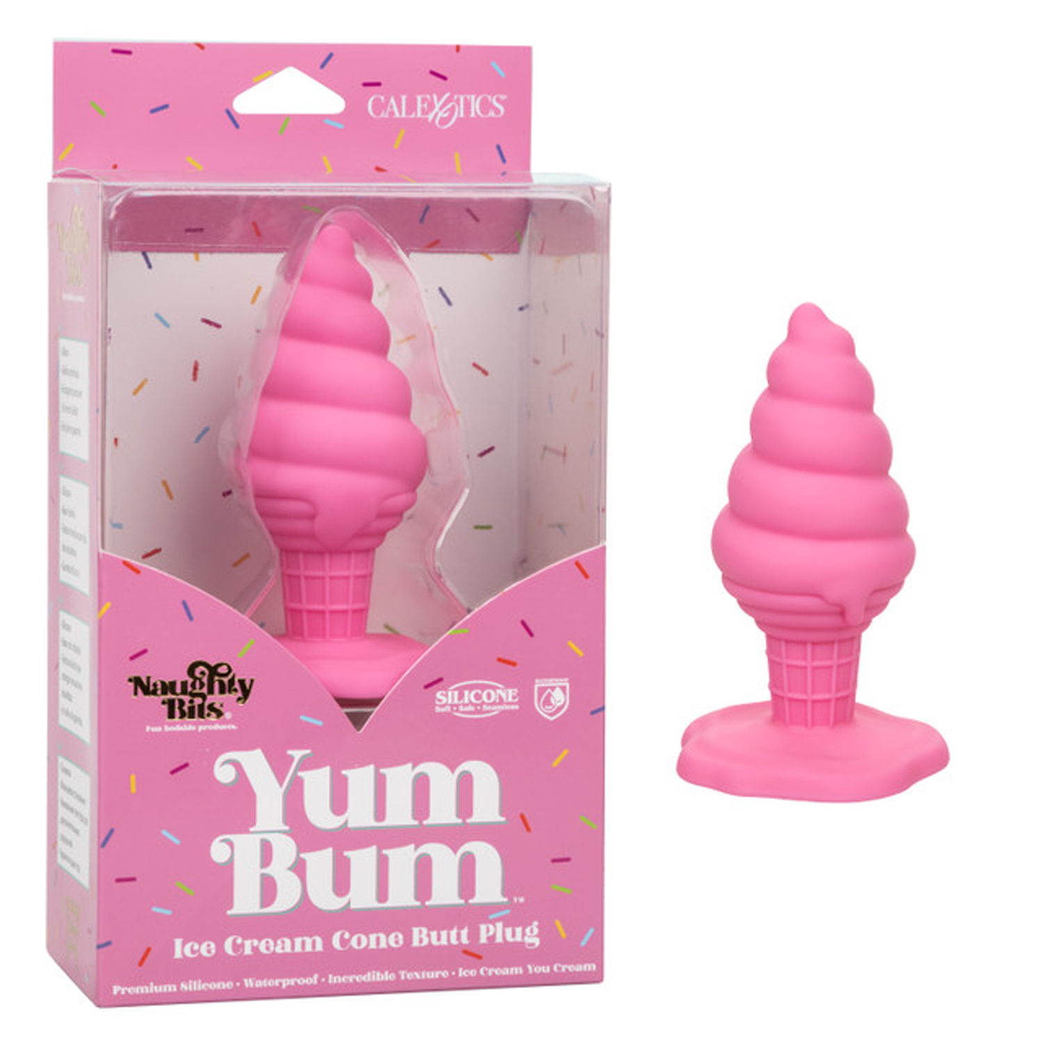 Naughty Bits Yum Bum Ice Cream Cone Butt Plug - Pink - Image 2