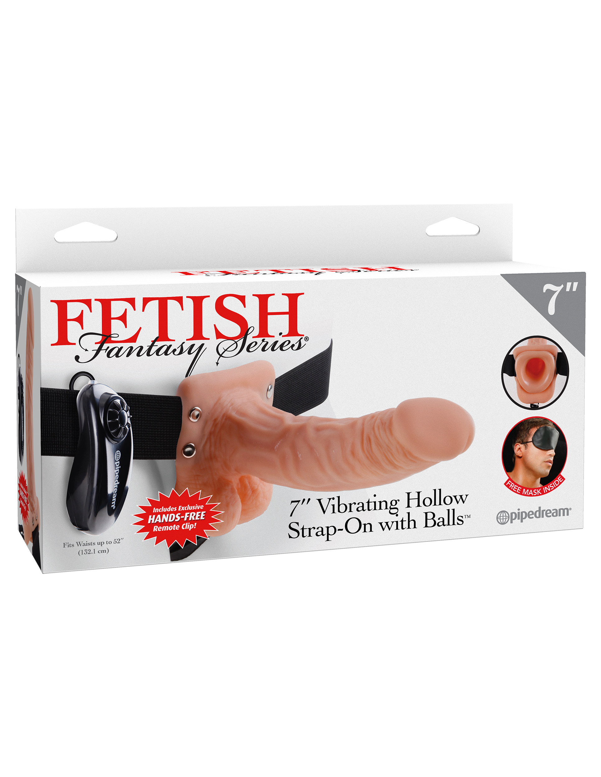 Fetish Fantasy Series 7-Inch Vibrating Hollow Strap-on With Balls - Flesh - Image 4
