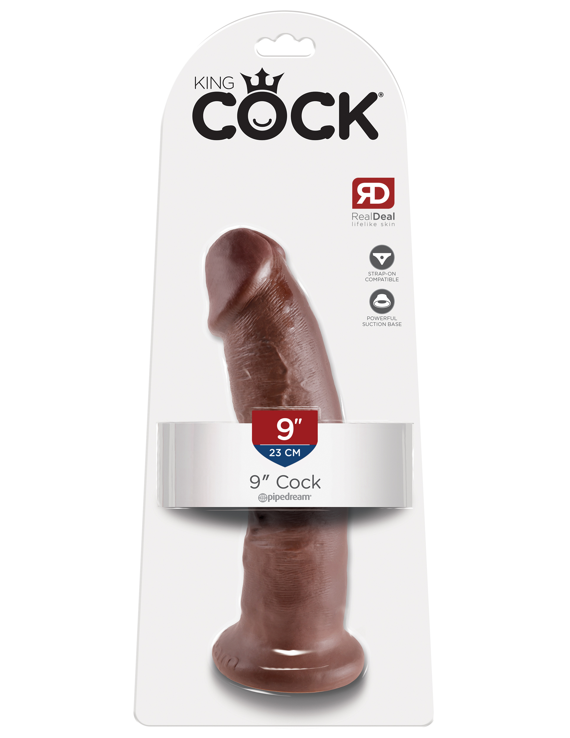 King Cock 9-Inch Cock - Brown - Image 4