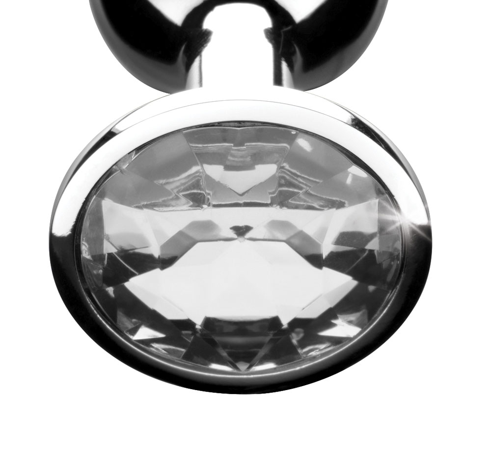 Clear Gem Anal Plug - Medium - Image 2