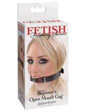 Fetish Fantasy Series Beginners Open Mouth Gag - Black