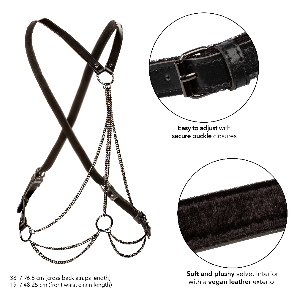 Euphoria Collection Plus Size Multi Chain Harness - Black - Image 3