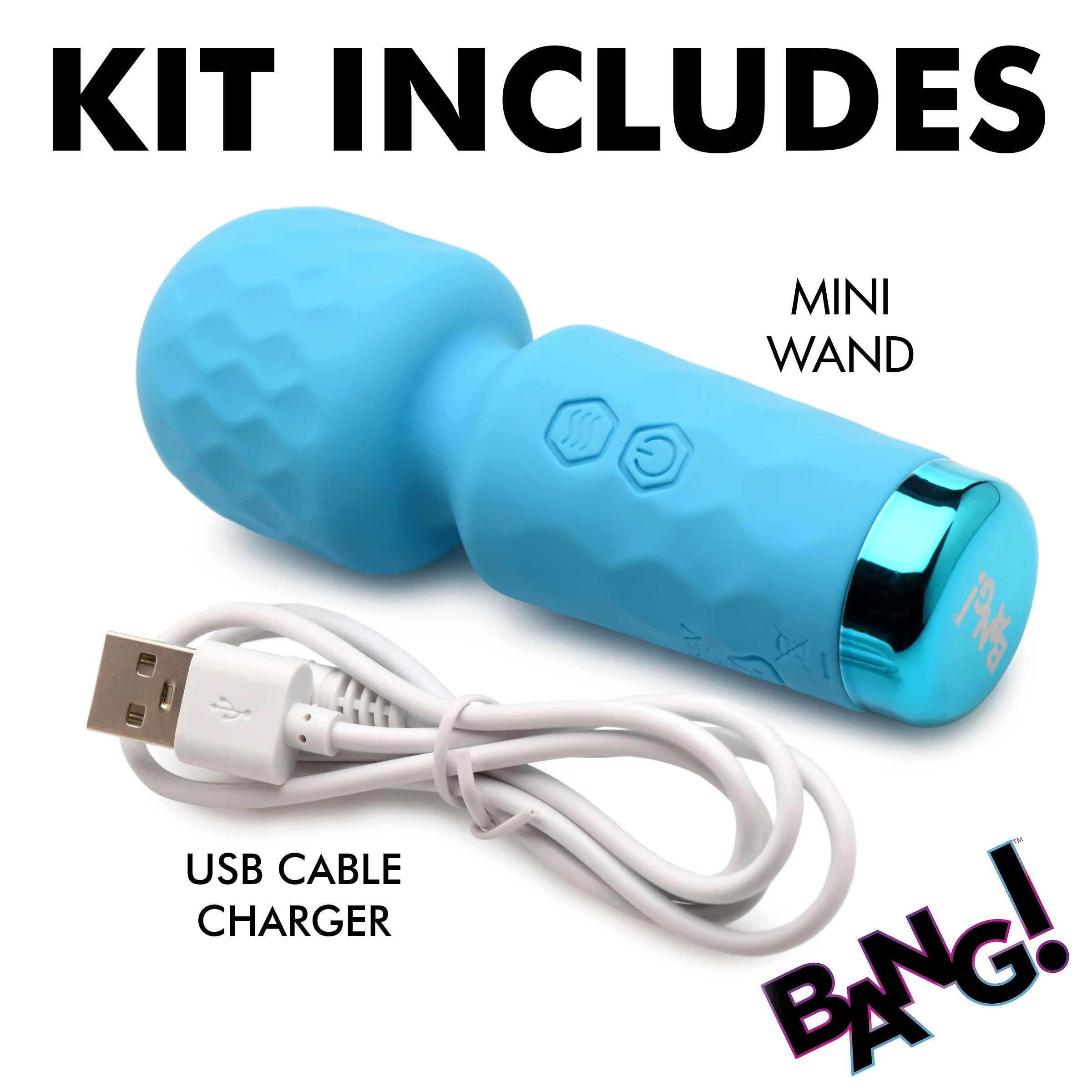 10x Mini Silicone Wand - Blue - Image 2