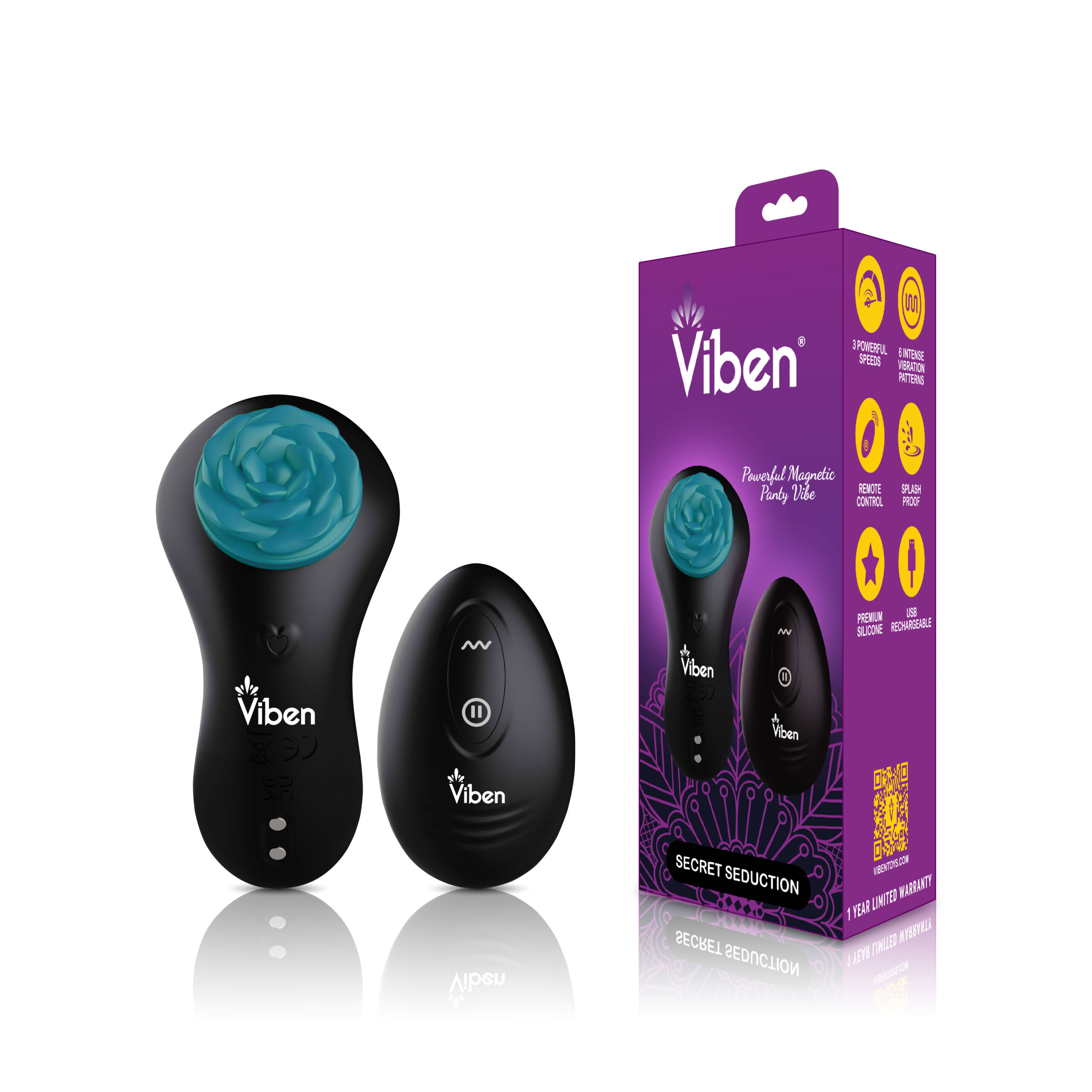 Secret Seduction Remote Panty Vibe - Black/ocean - Image 3