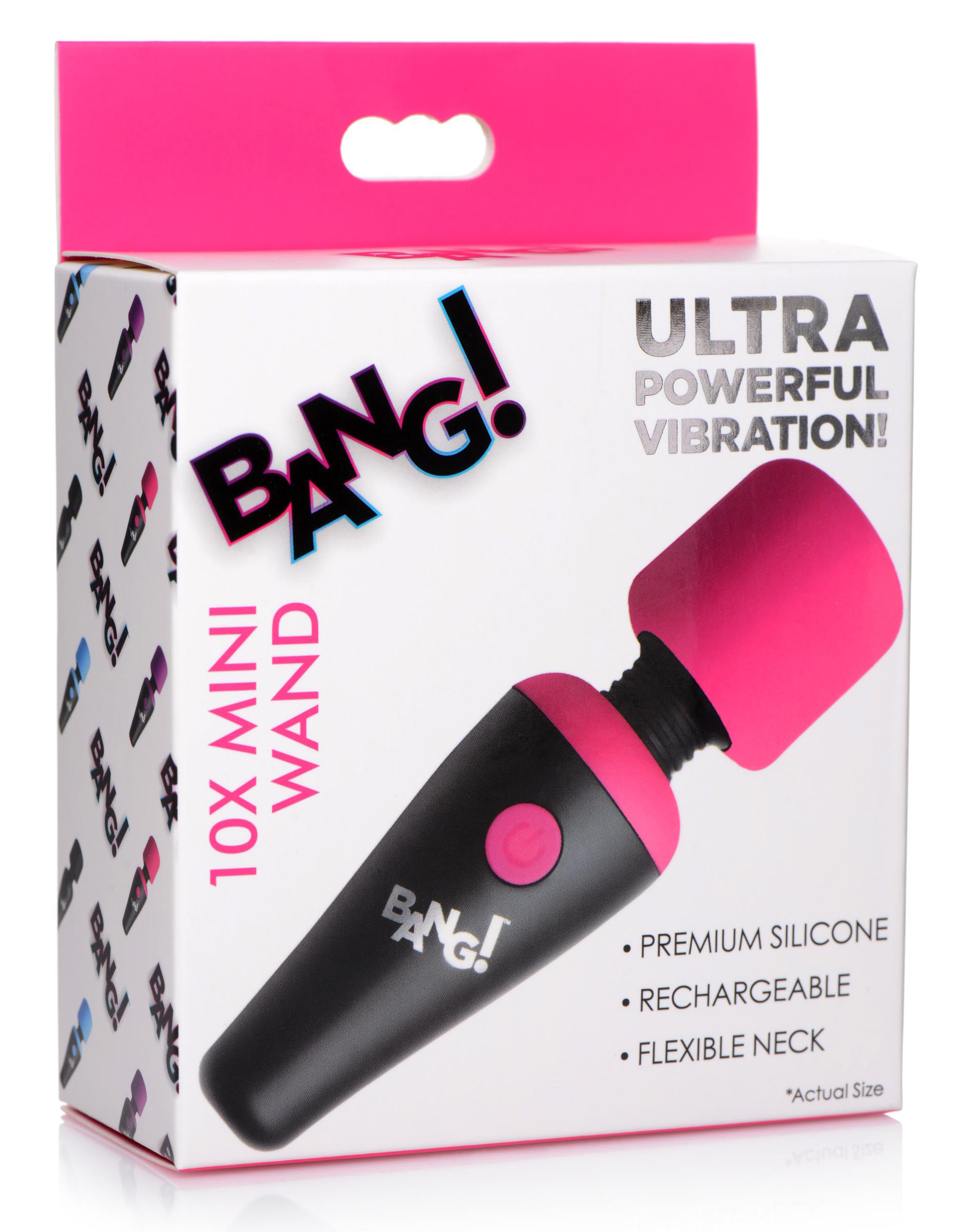 Bang - 10x Vibrating Mini Silicone Wand - Pink - Image 4