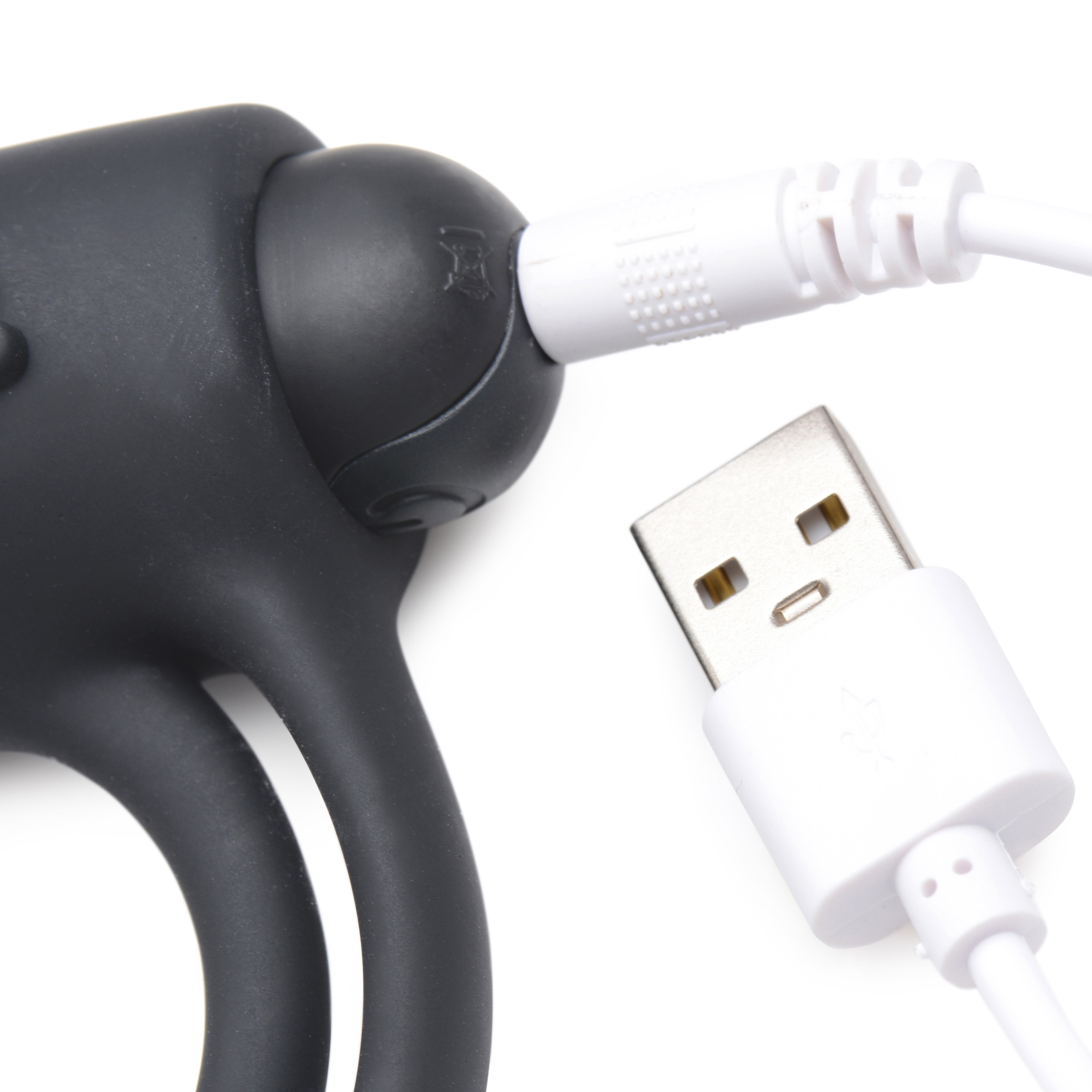 Bang - Silicone Cock Ring and Bullet With Remote Control - Black - Image 3