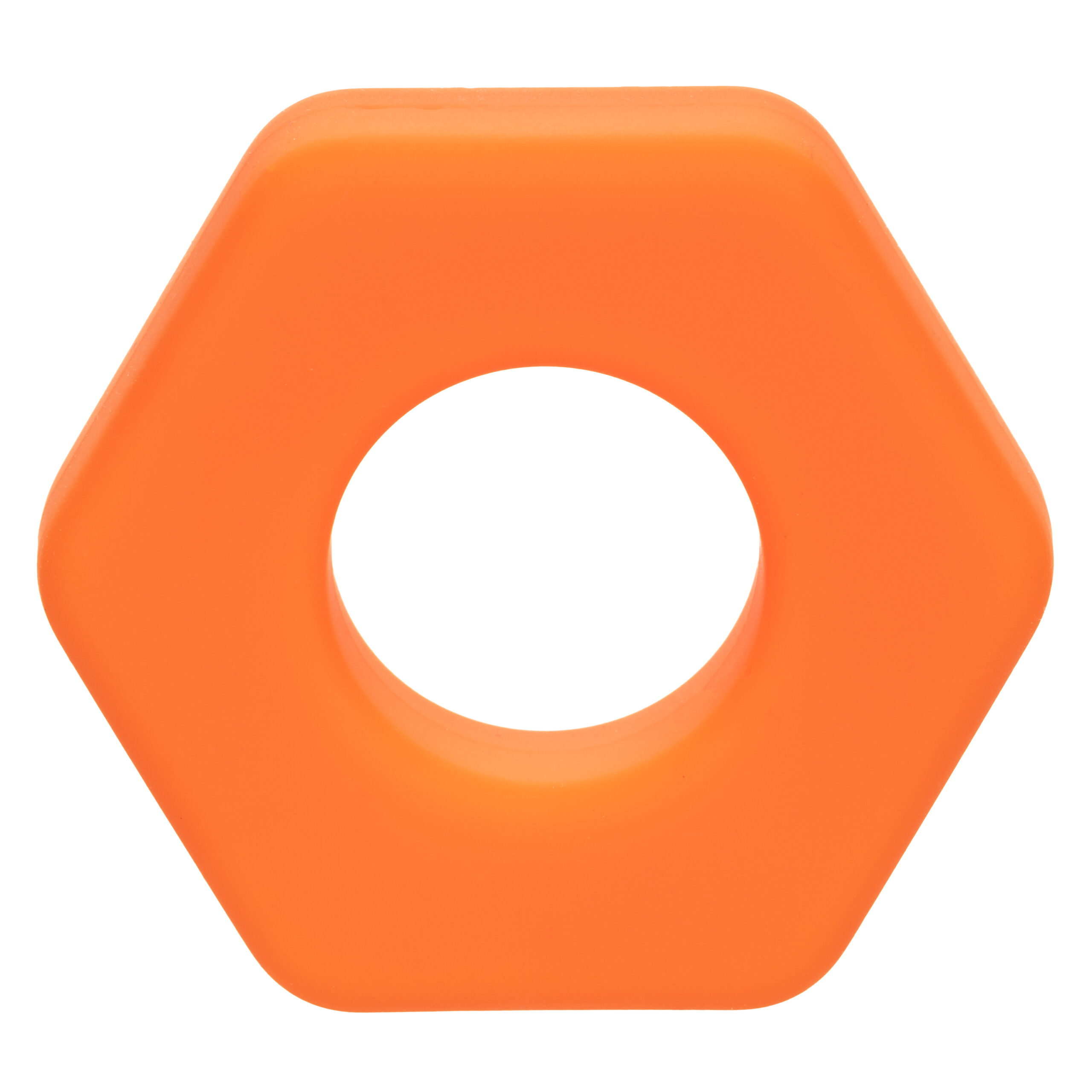 Alpha Liquid Silicone Prolong Sexagon Ring - Orange - Image 3