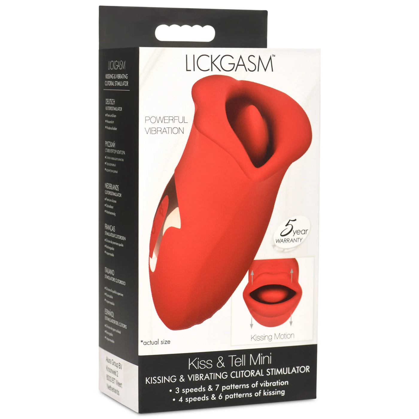 Lickgasm Kiss and Tell Mini Kissing and Vibrating Clitoral Stimulator - Red - Image 2