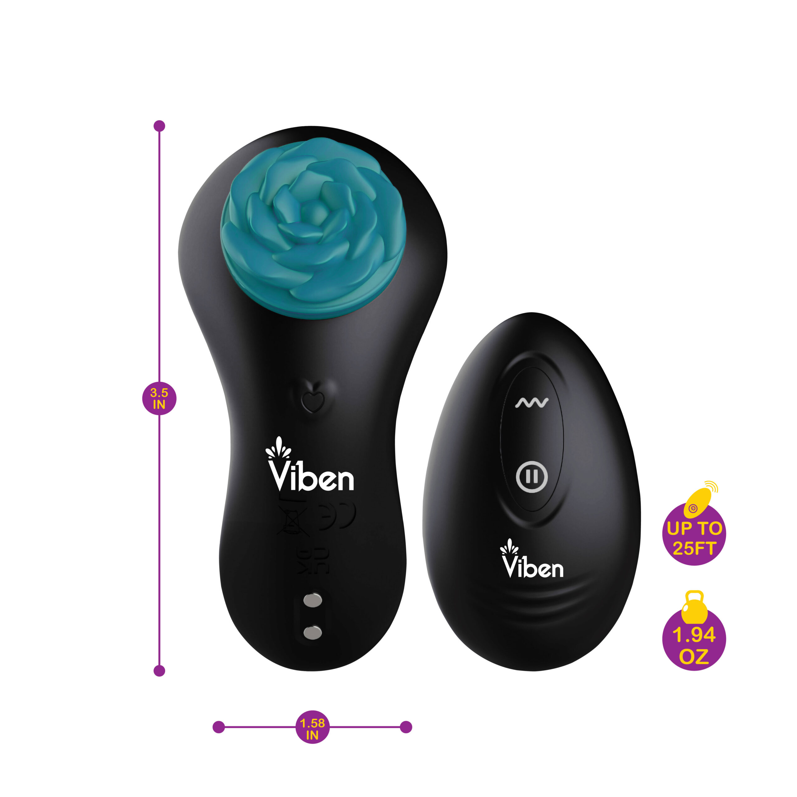 Secret Seduction Remote Panty Vibe - Black/ocean