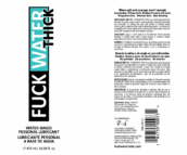 Fuck Water Thick 16oz Clear Water Based Lubricant