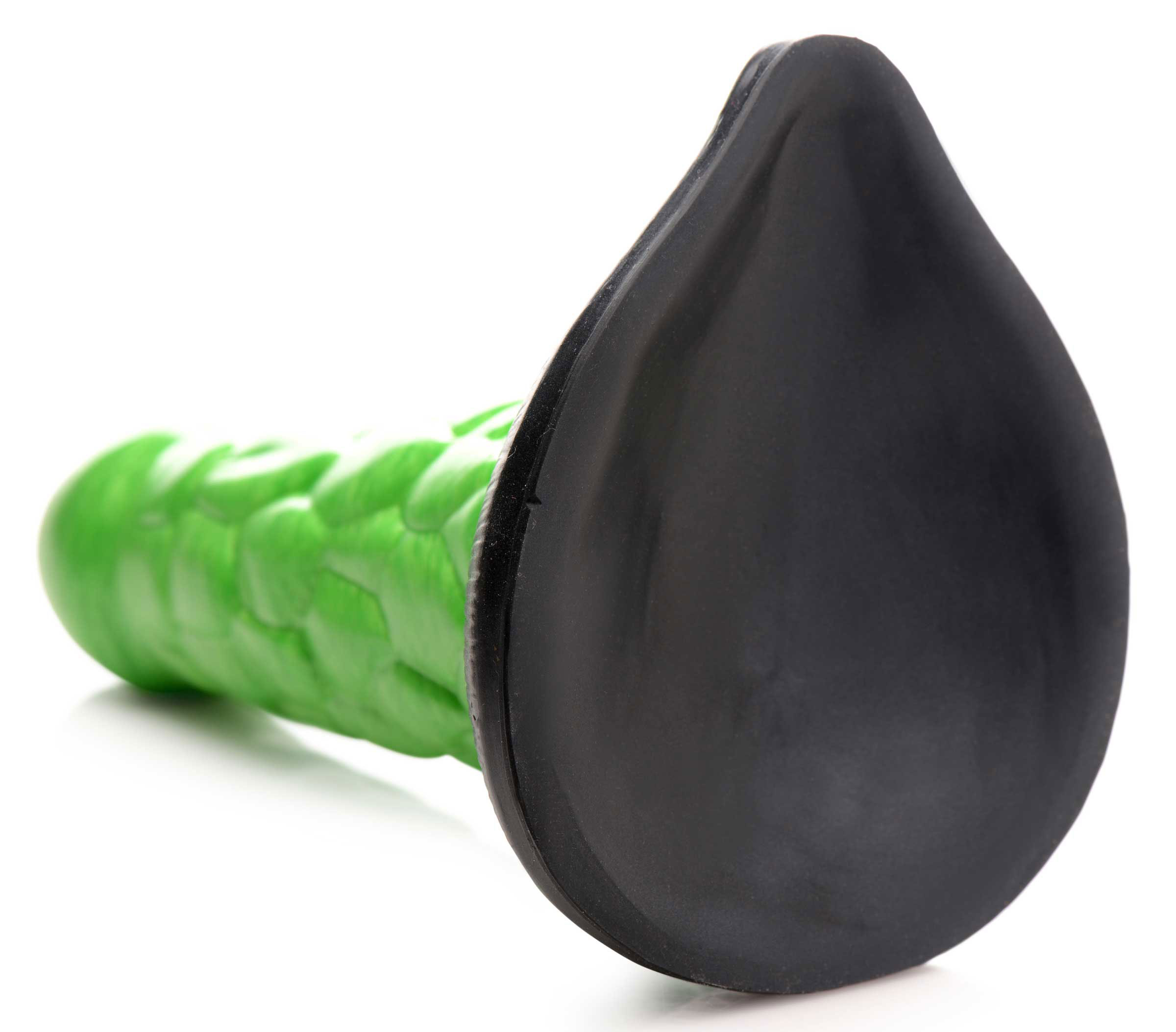 Radioactive Reptile Thick Scaly Silicone Dildo - Green - Image 5