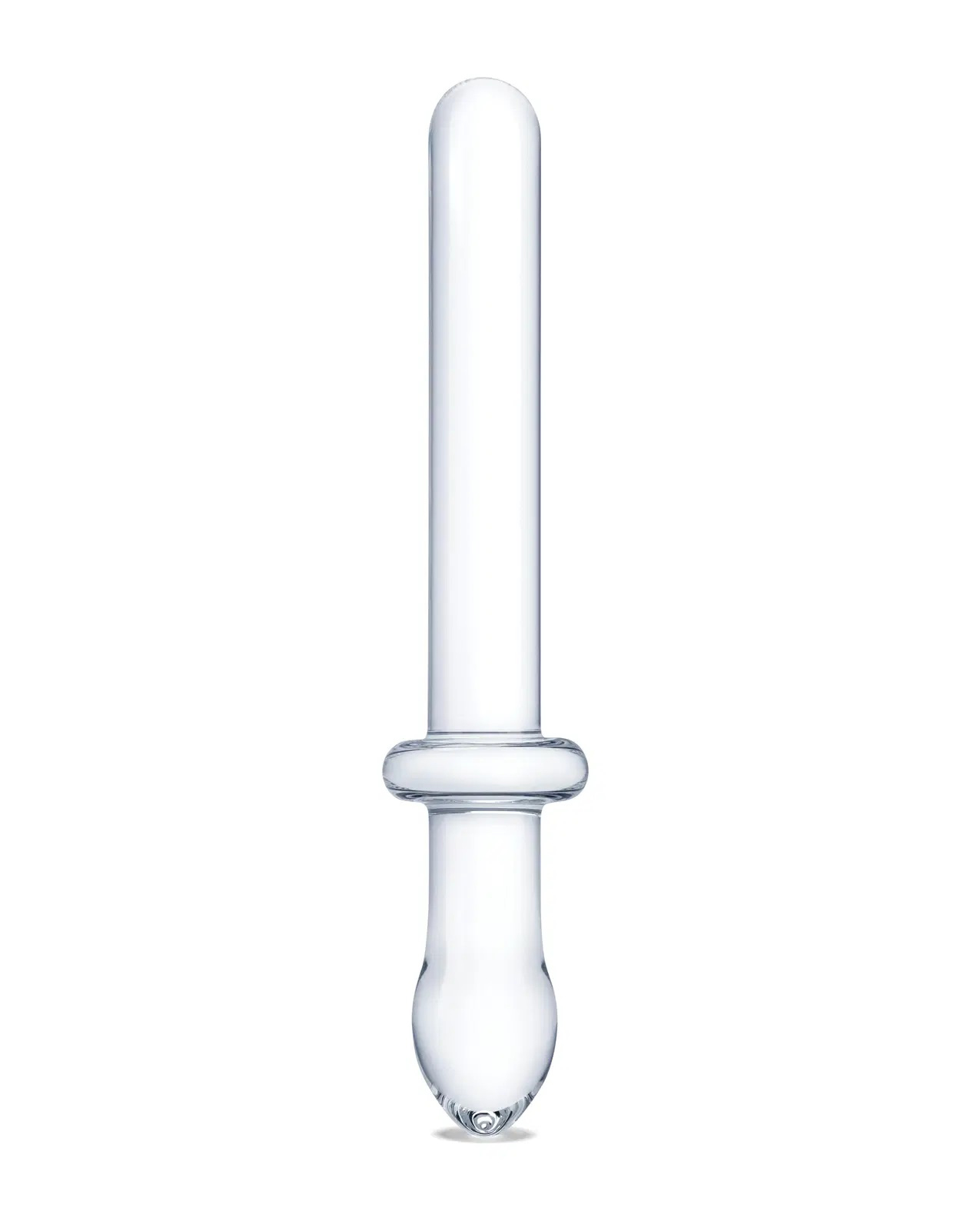 9.25 Inch Classic Smooth Dual-Ended Dildo - Clear - Image 4