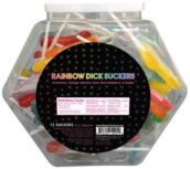 Rainbow Dick Suckers - 72 Pack