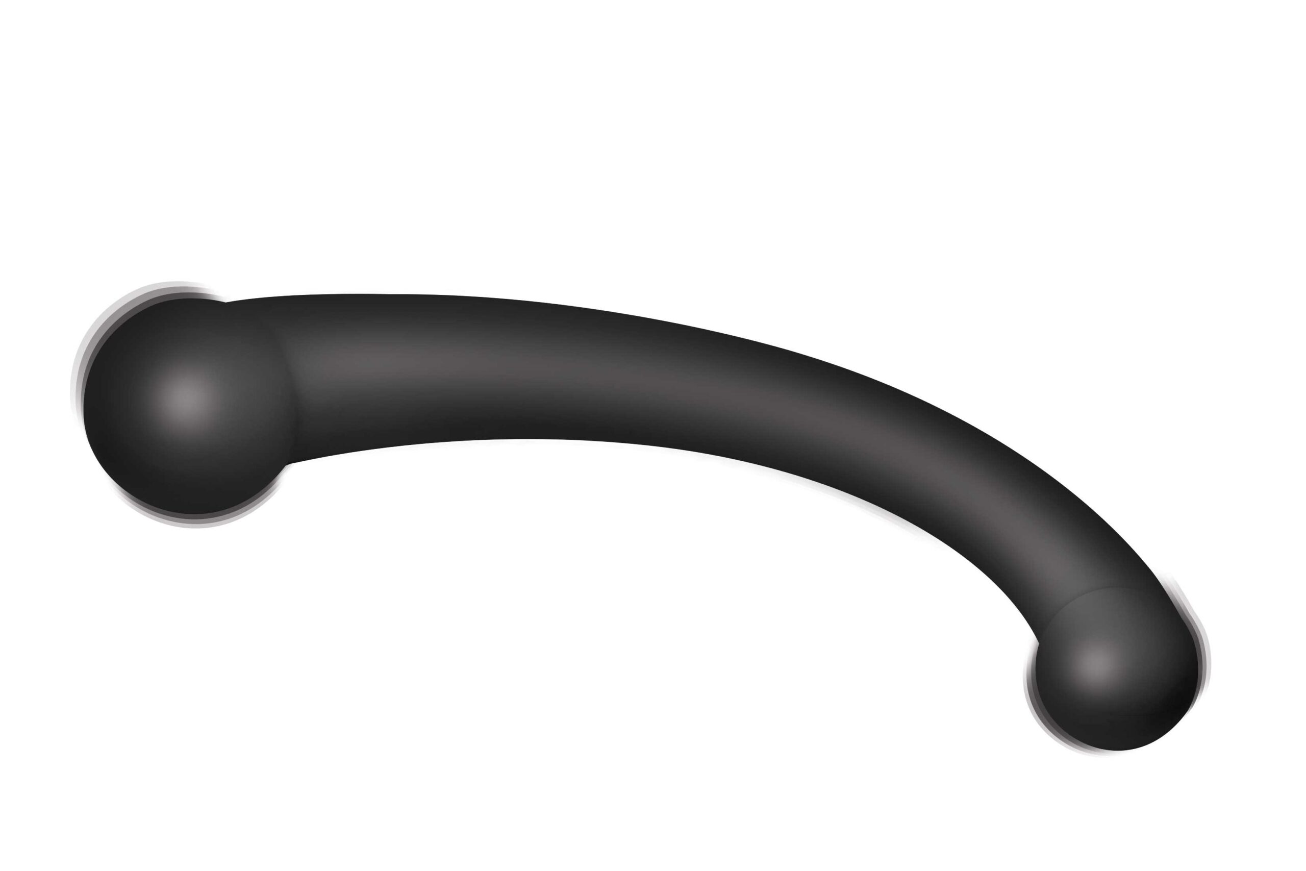 10x Vibra-Crescent Silicone Dual Ended Dildo - Black - Image 5