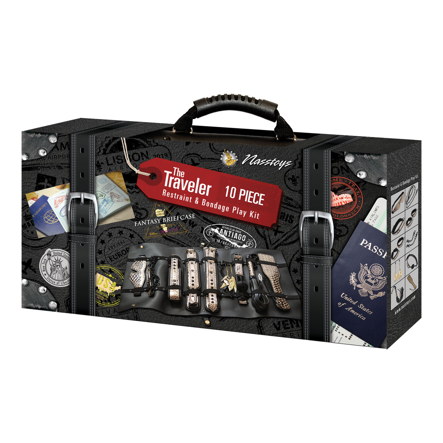 The Traveler 10 Piece Restraint and Bondage Play Kit - Image 2