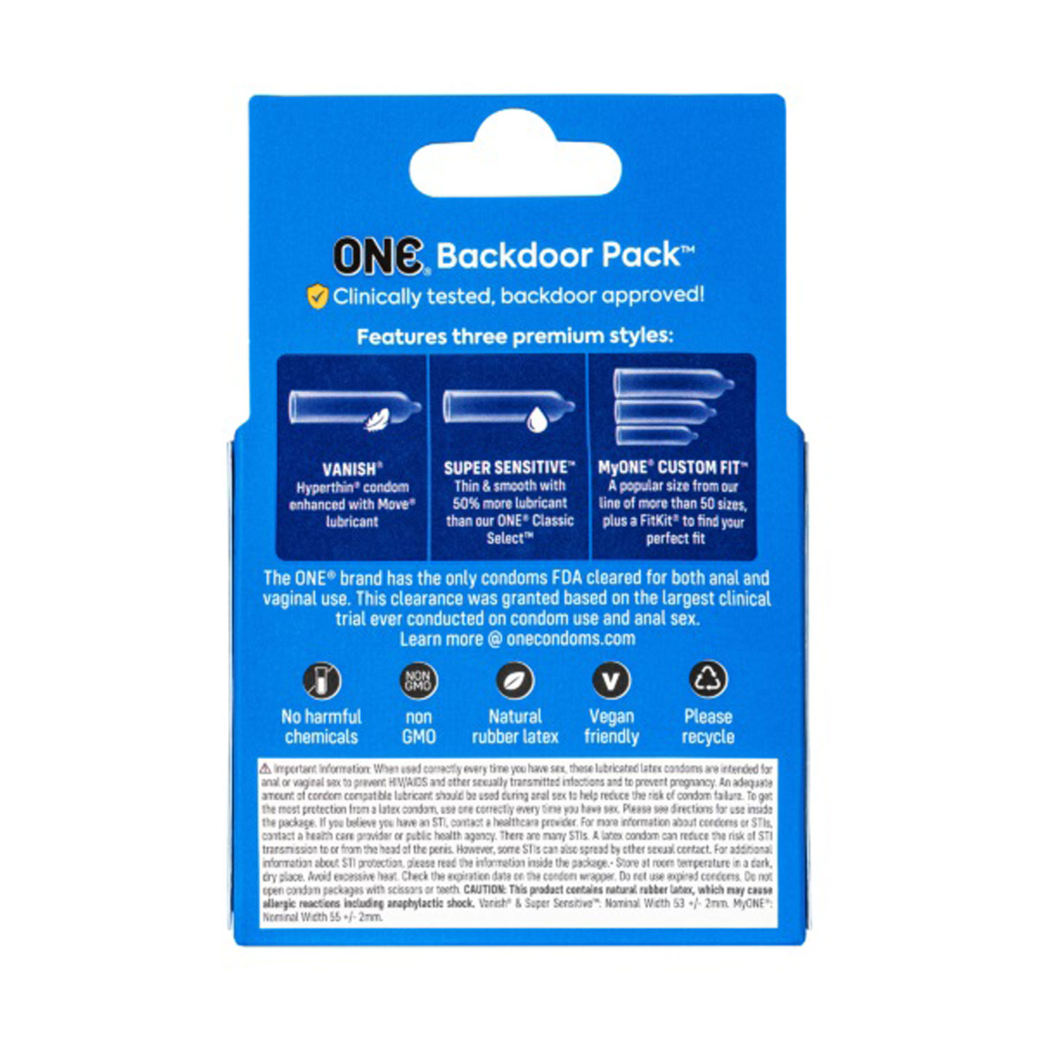 One Backdoor 3 Count Condoms - Image 2