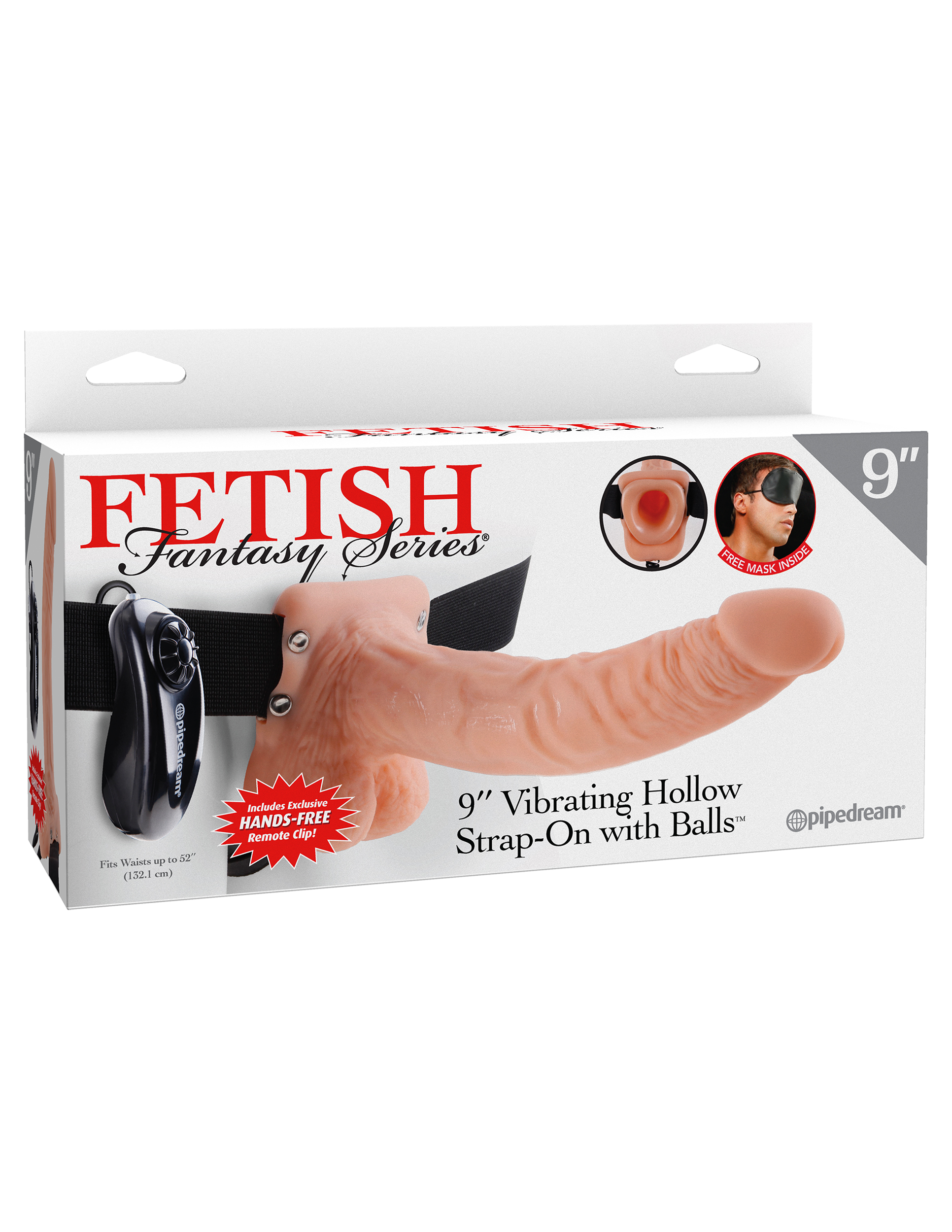 Fetish Fantasy Series 9 Inch Vibrating Hollow Strap-on With Balls - Flesh - Image 4