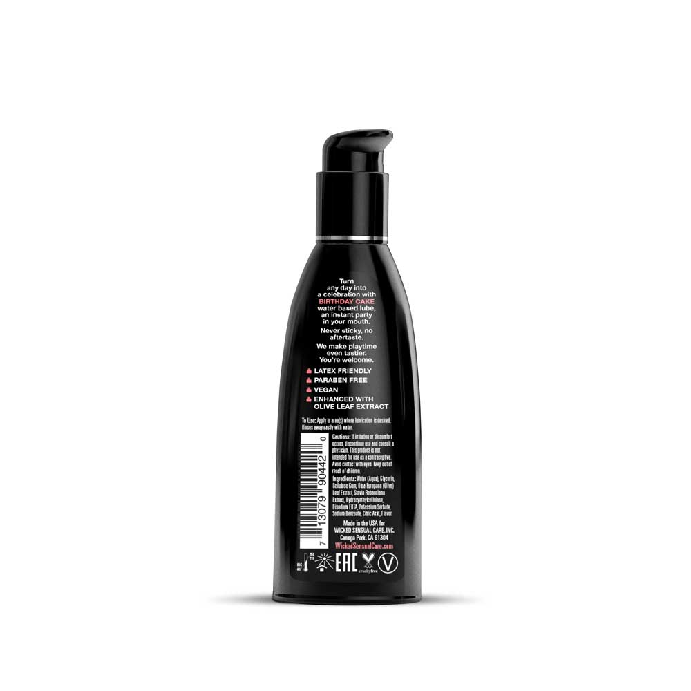 Aqua Birthday Cake Flavored Water Based Intimate Lubricant - 2 Fl. Oz. - Image 2