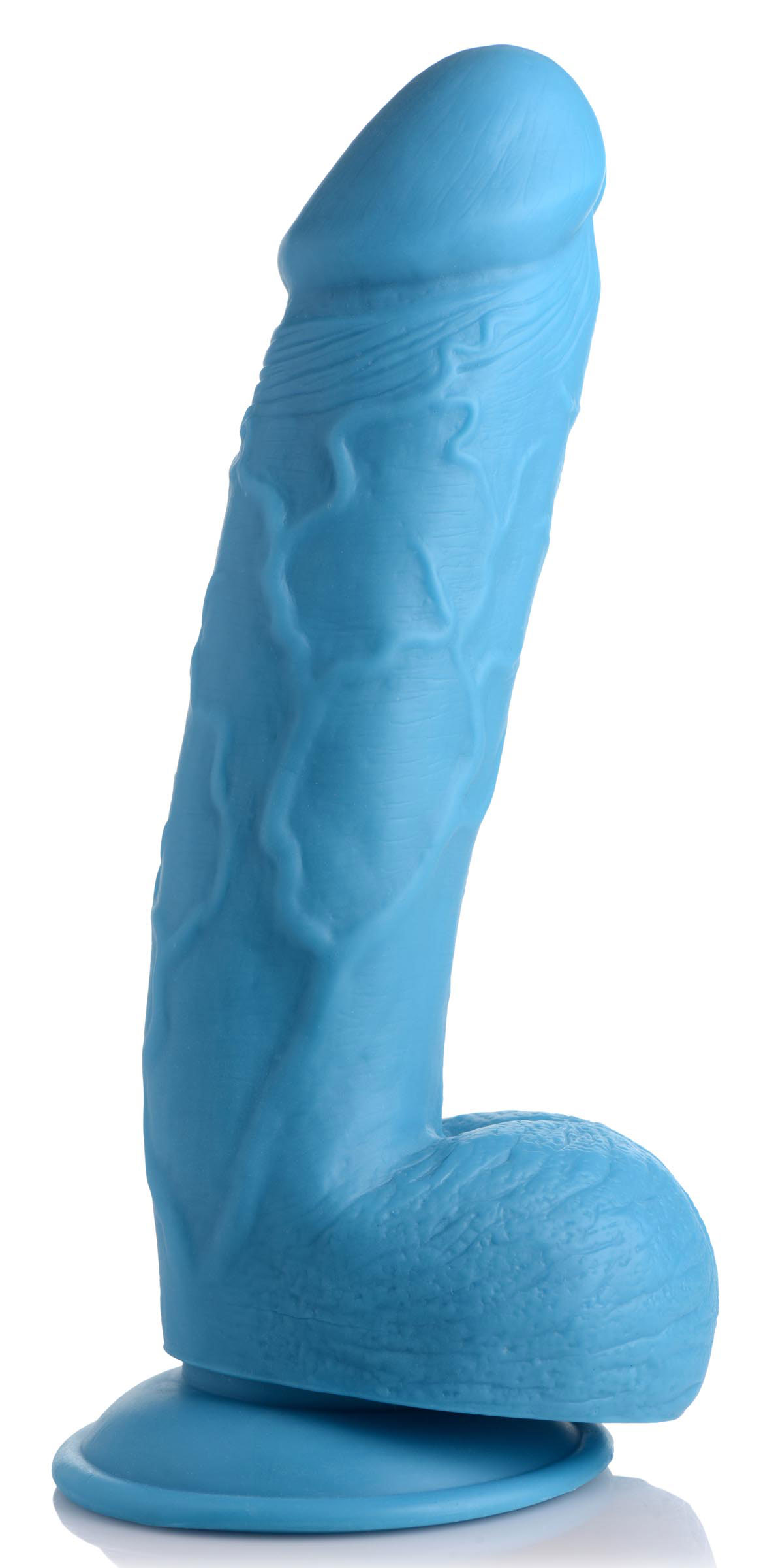 Pop Pecker 8.25 Inch Dildo With Balls - Blue - Image 4