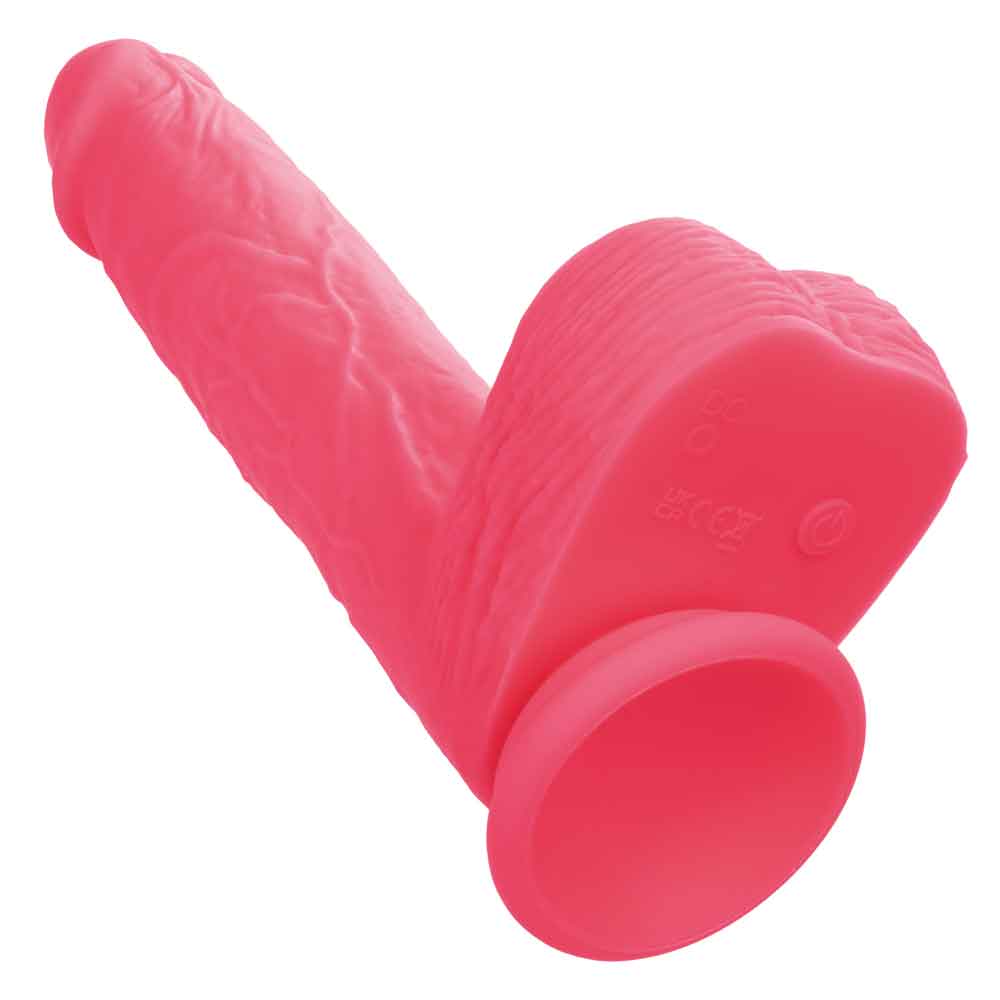 Rechargeable Rumbling and Thrusting Silicone Studs - Pink - Image 3