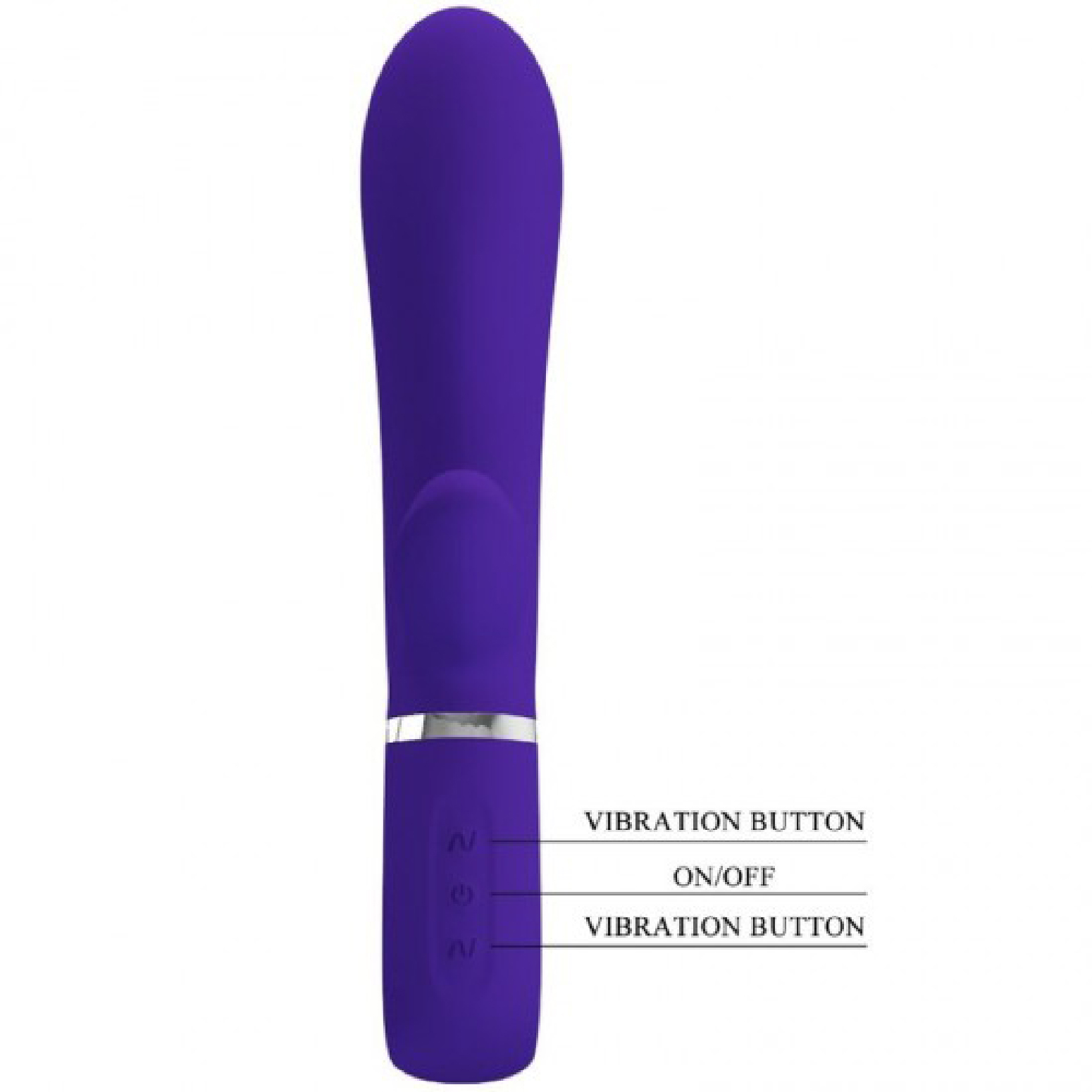 Thomas Super Soft Silicone Rabbit Vibrator - Purple - Image 5