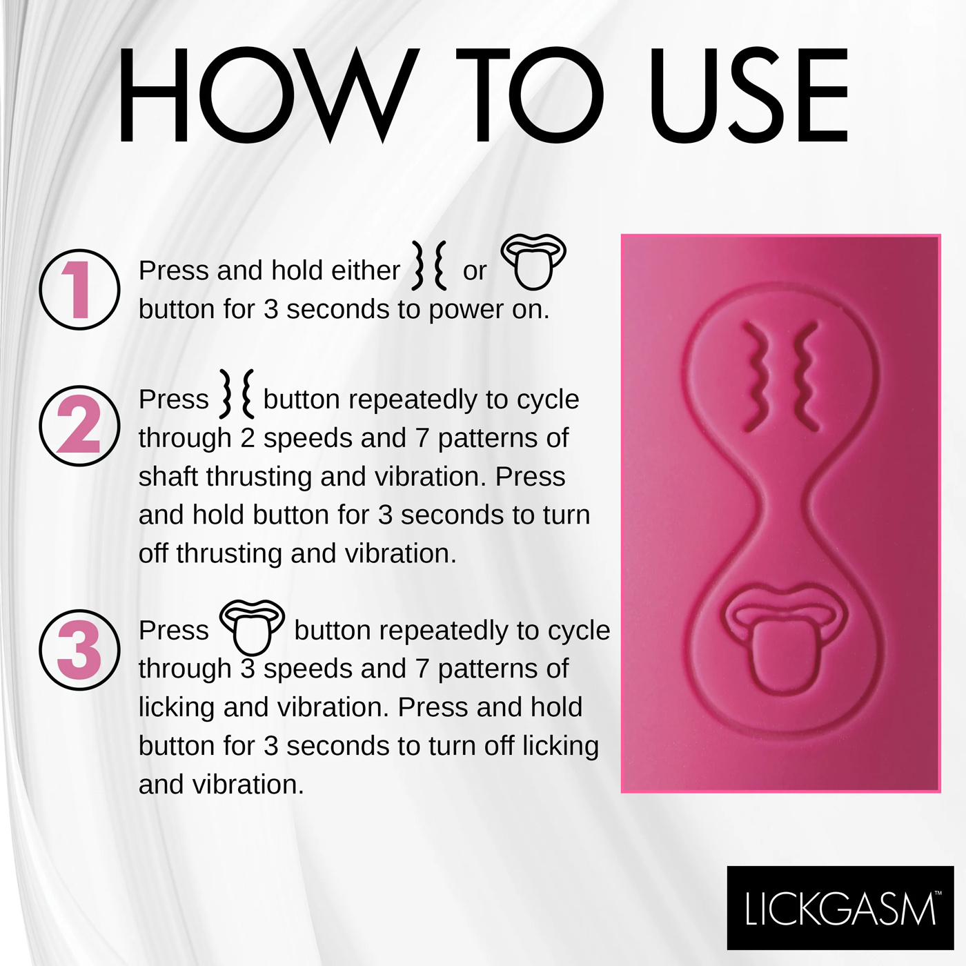 Tease and Please Thrusting and Licking Vibrator - Fuchsia - Image 2