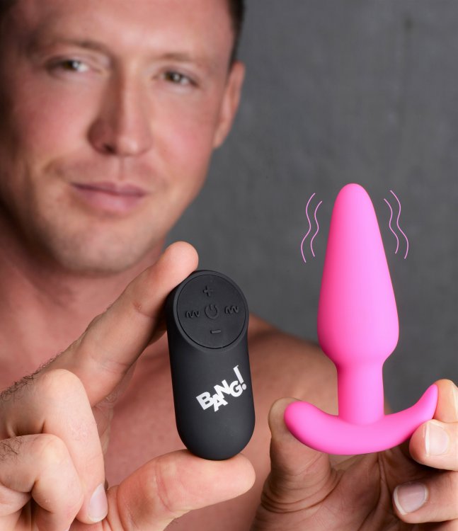 21x Silicone Butt Plug With Remote - Pink - Image 5