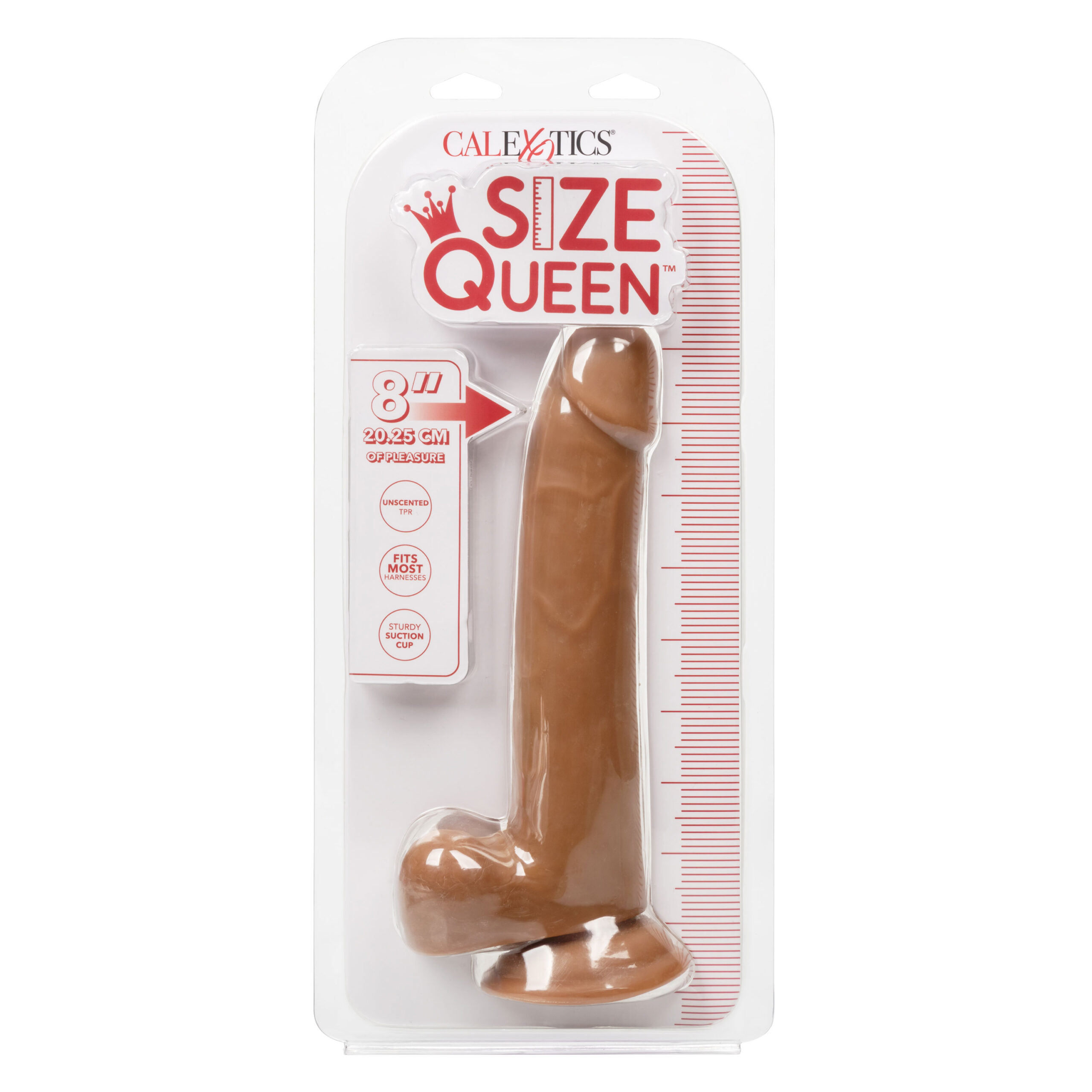 Size Queen 8 inch/20.25 Cm - Brown - Image 2